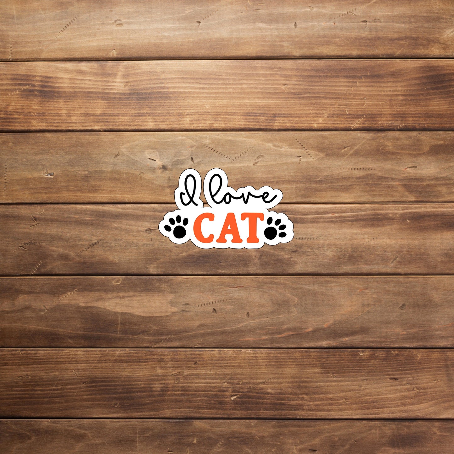I Love Cat Sticker