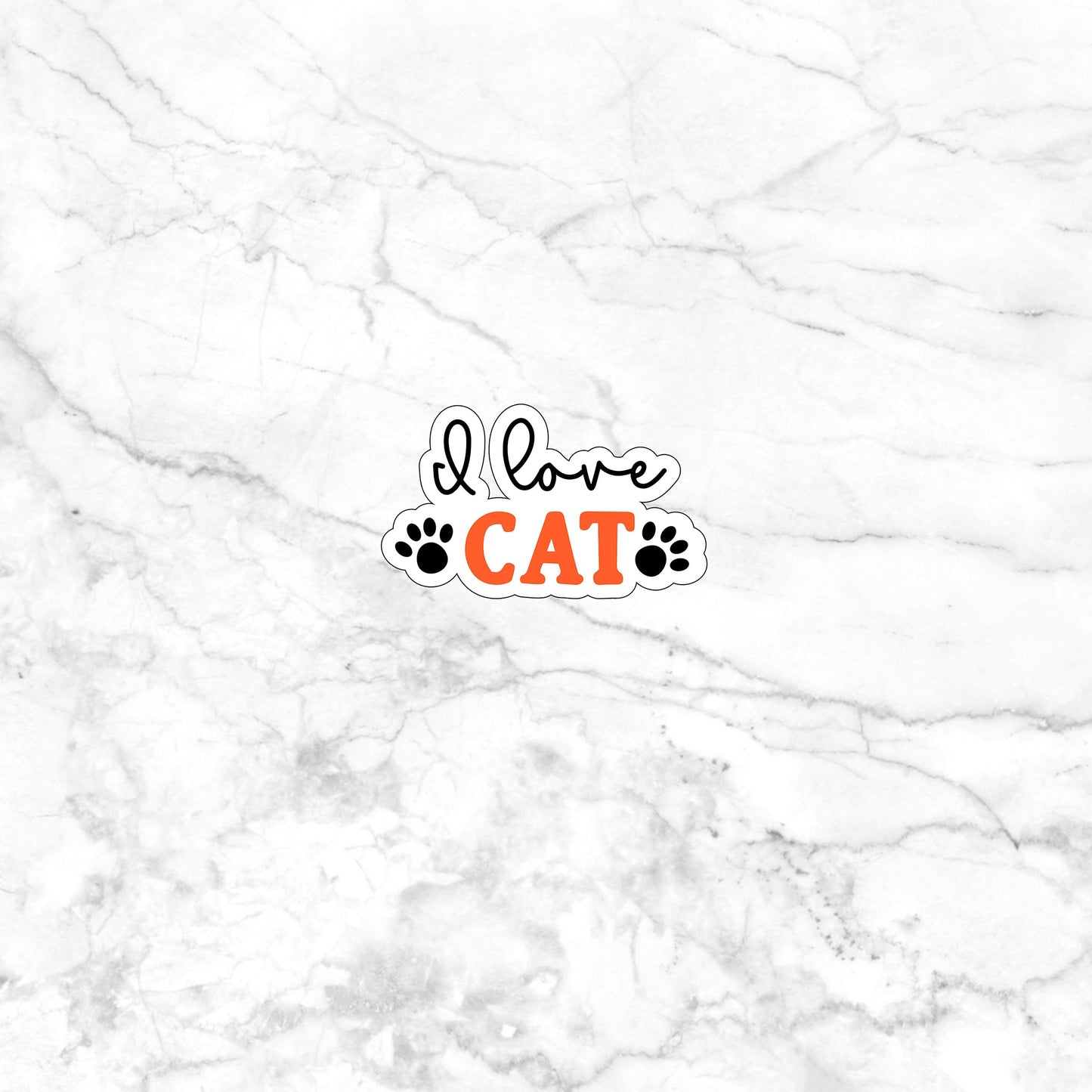 I Love Cat Sticker