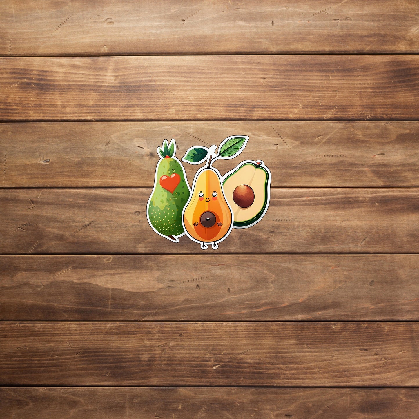 Cute Avocado Sticker 0