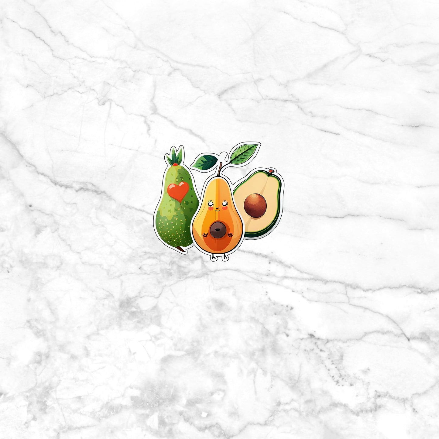 Cute Avocado Sticker 0