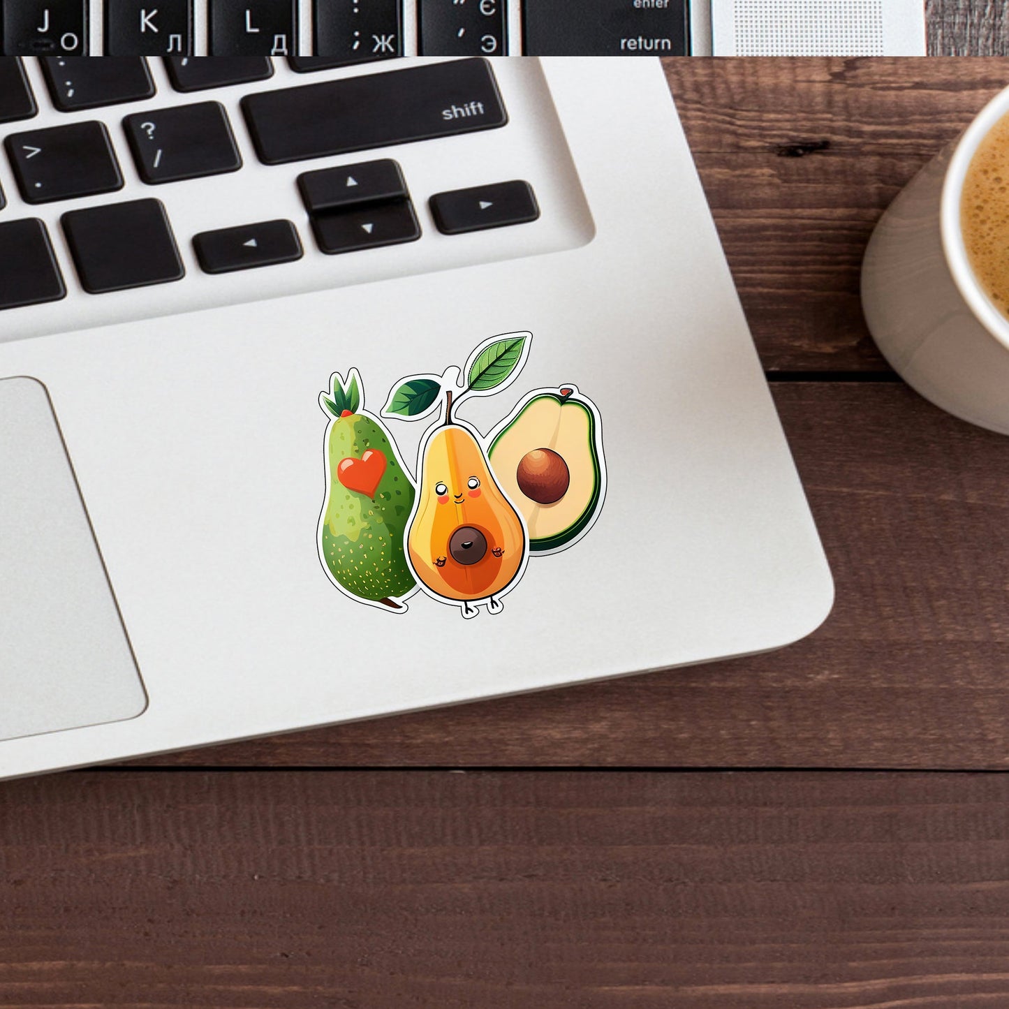 Cute Avocado Sticker 0