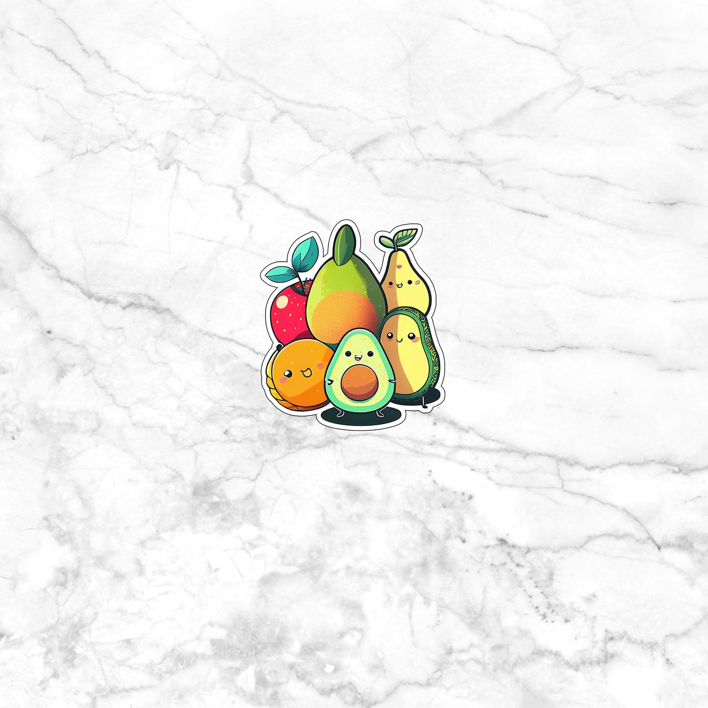 Cute Avocado Sticker 0 Sticker