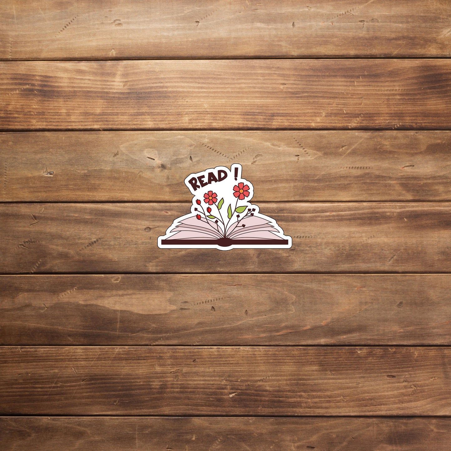 Flowering Book Reading Sticker