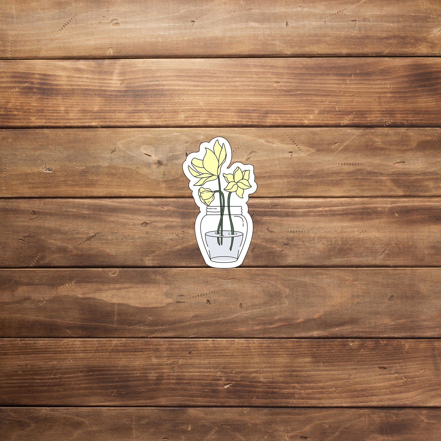 Flower In Jar Sticker () Sticker