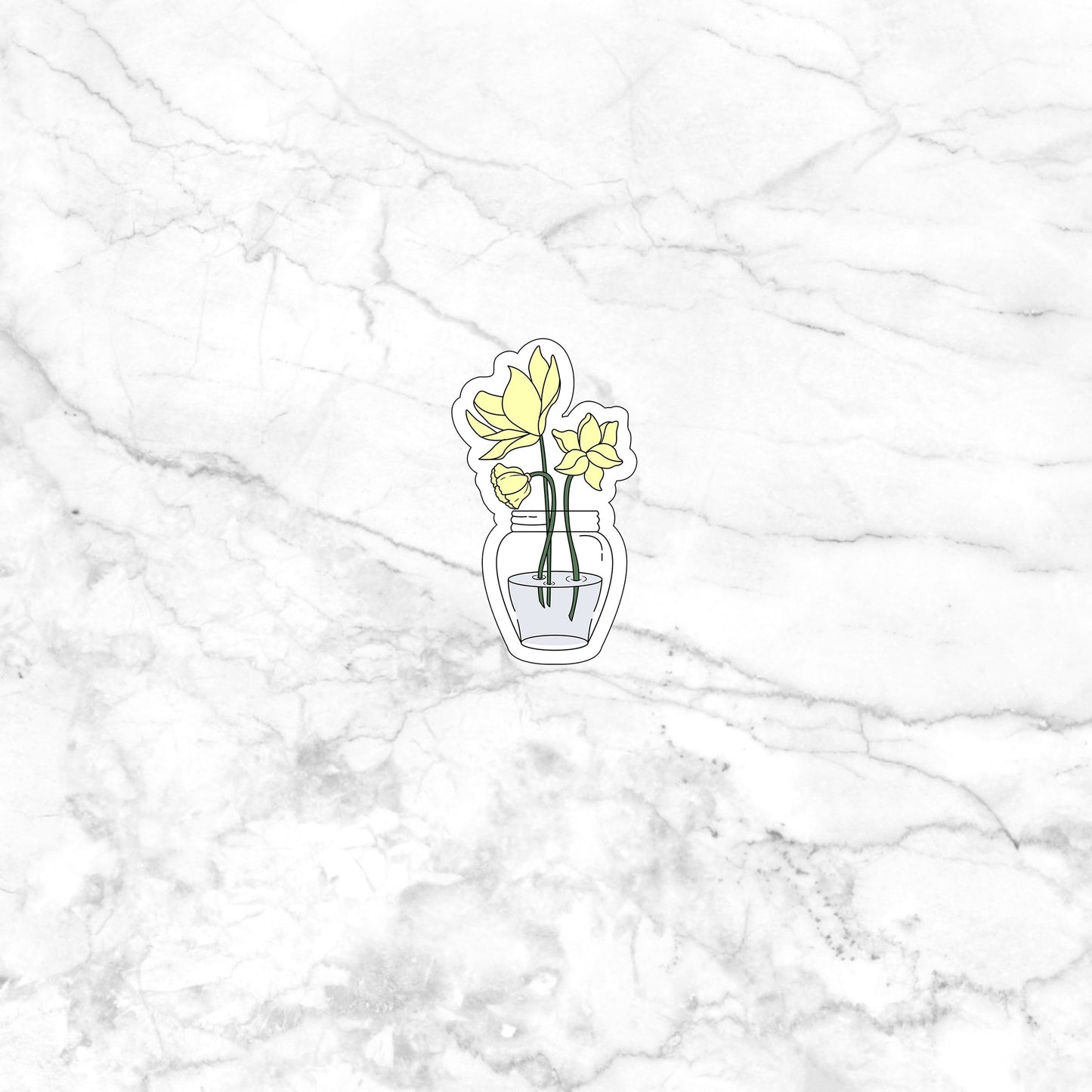 Flower In Jar Sticker () Sticker