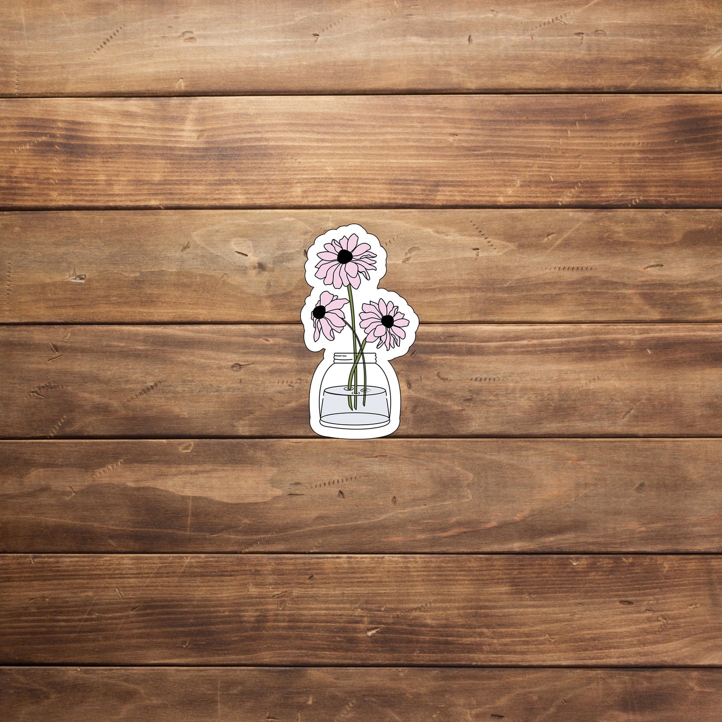 Flower In Jar Sticker () Sticker