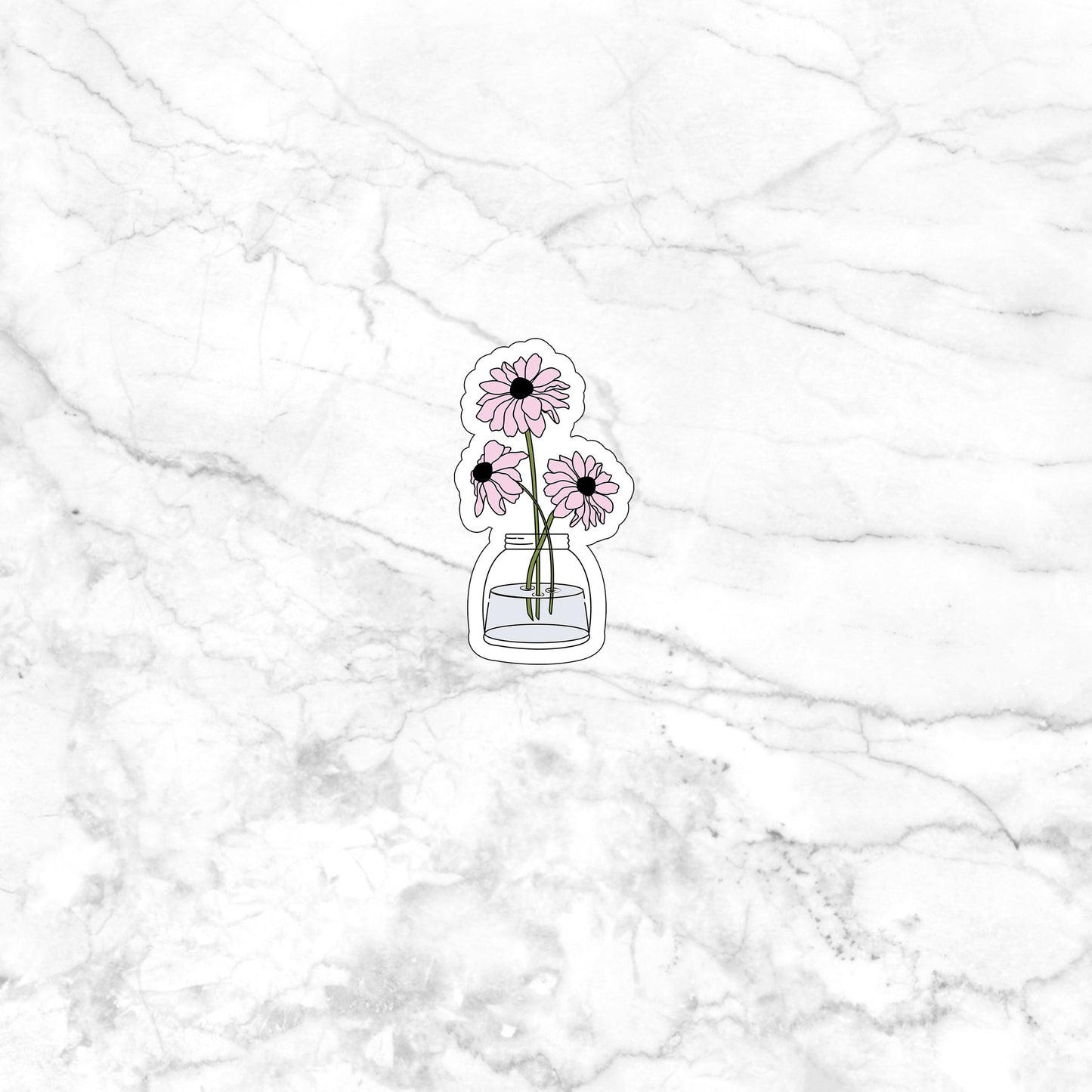 Flower In Jar Sticker () Sticker