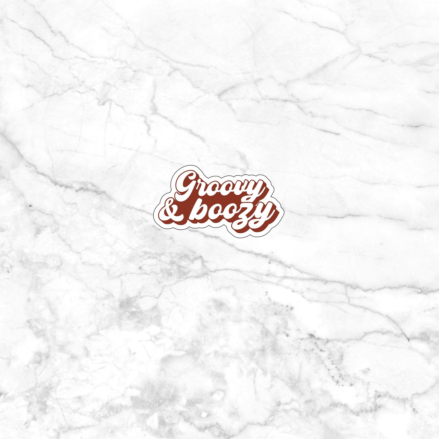 Groovy and boozy Sticker, Vinyl sticker, laptop sticker, Tablet sticker