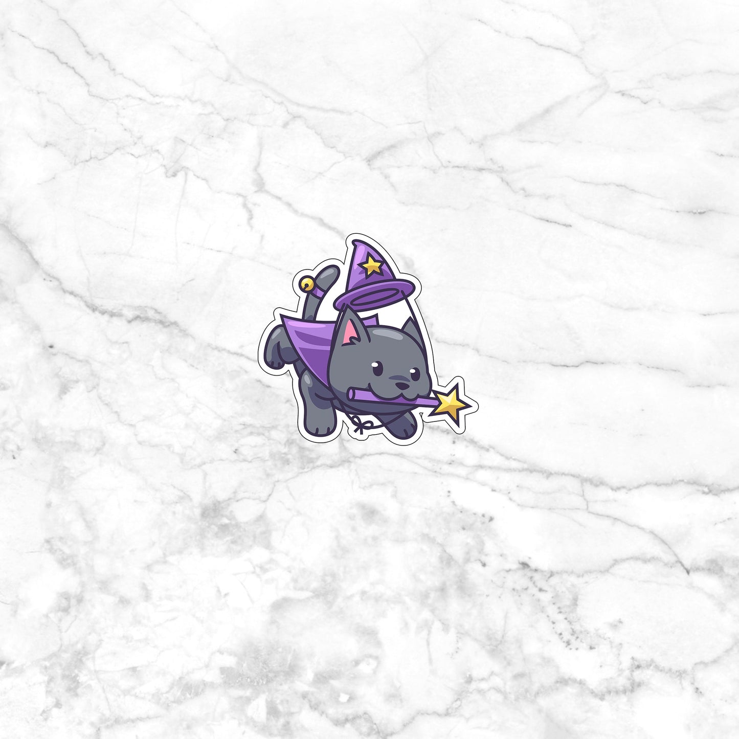 Halloween Stiker, Halloween Cat Illustration