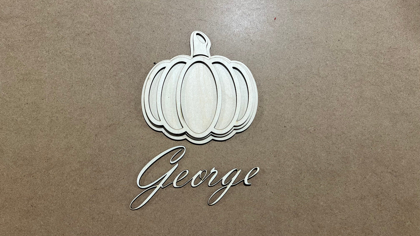 Fall Pumpkin Sign KIT , Laser cut Fall Design KIT , Multi Layer Fall DIY KIT