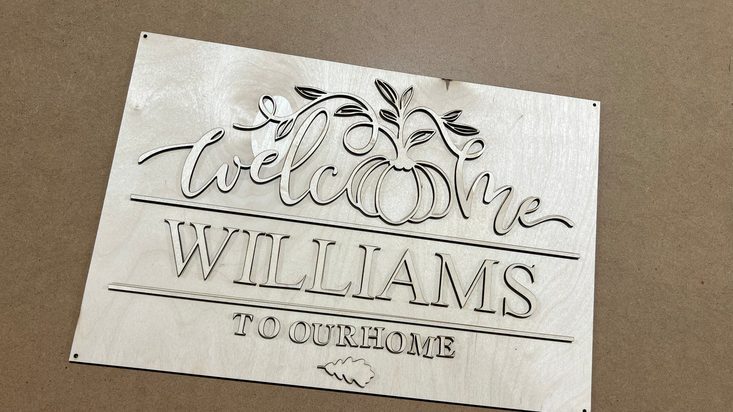 Welcome to our Home Sign Fall DIY KIT