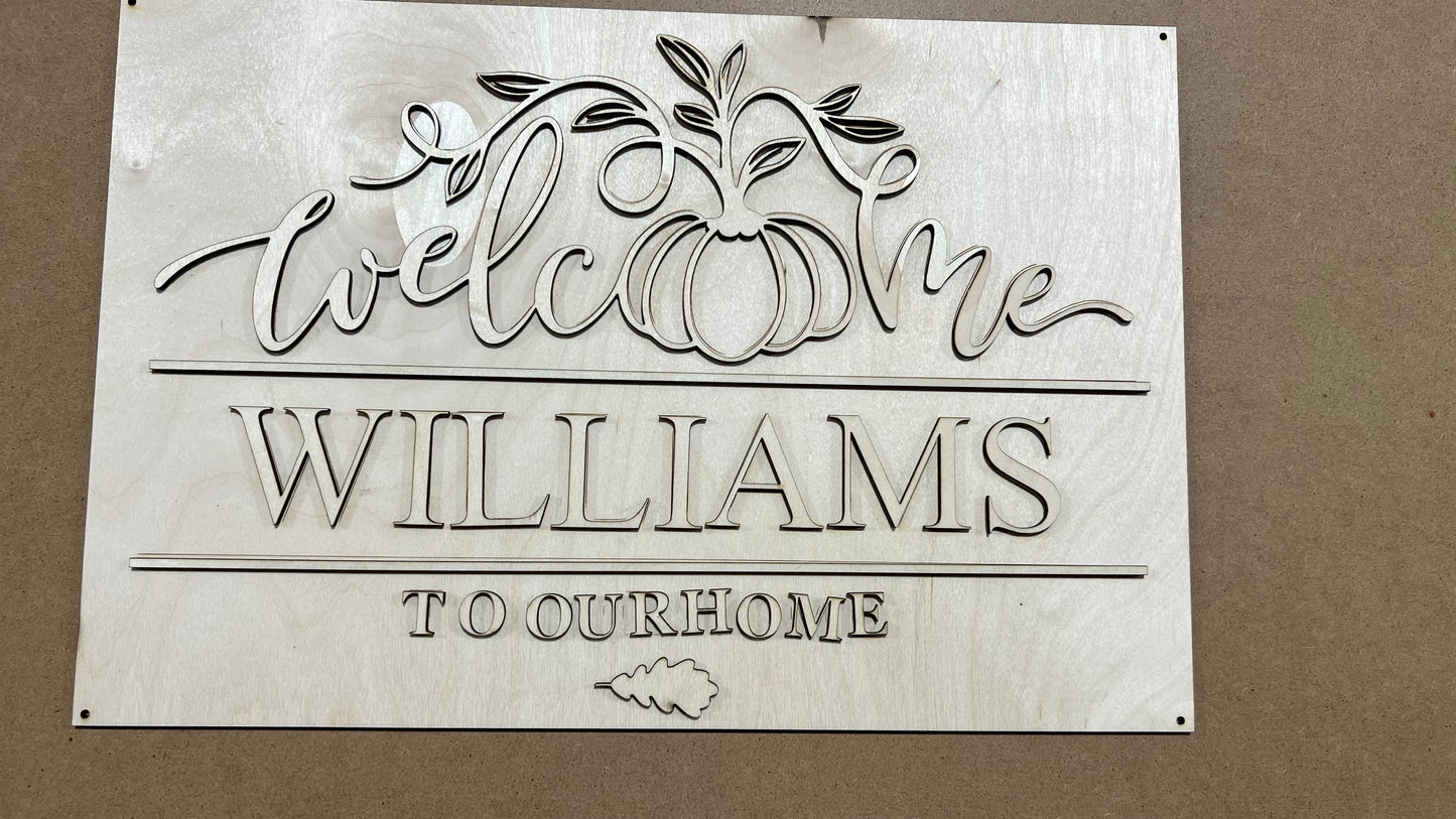 Welcome to our Home Sign Fall DIY KIT