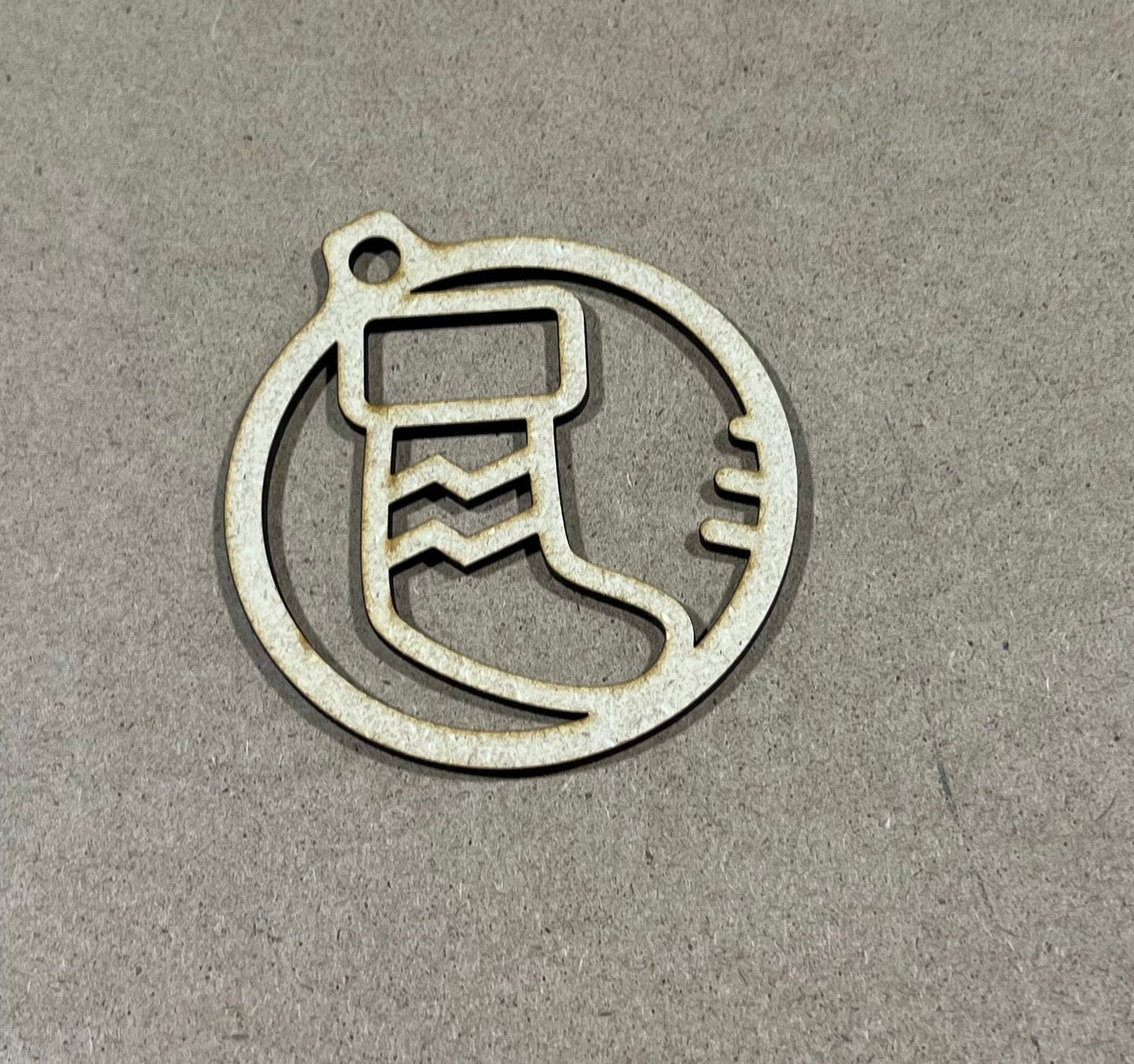 Stocking Ornament , Laser Engraved Ornament , Christmas Ornament