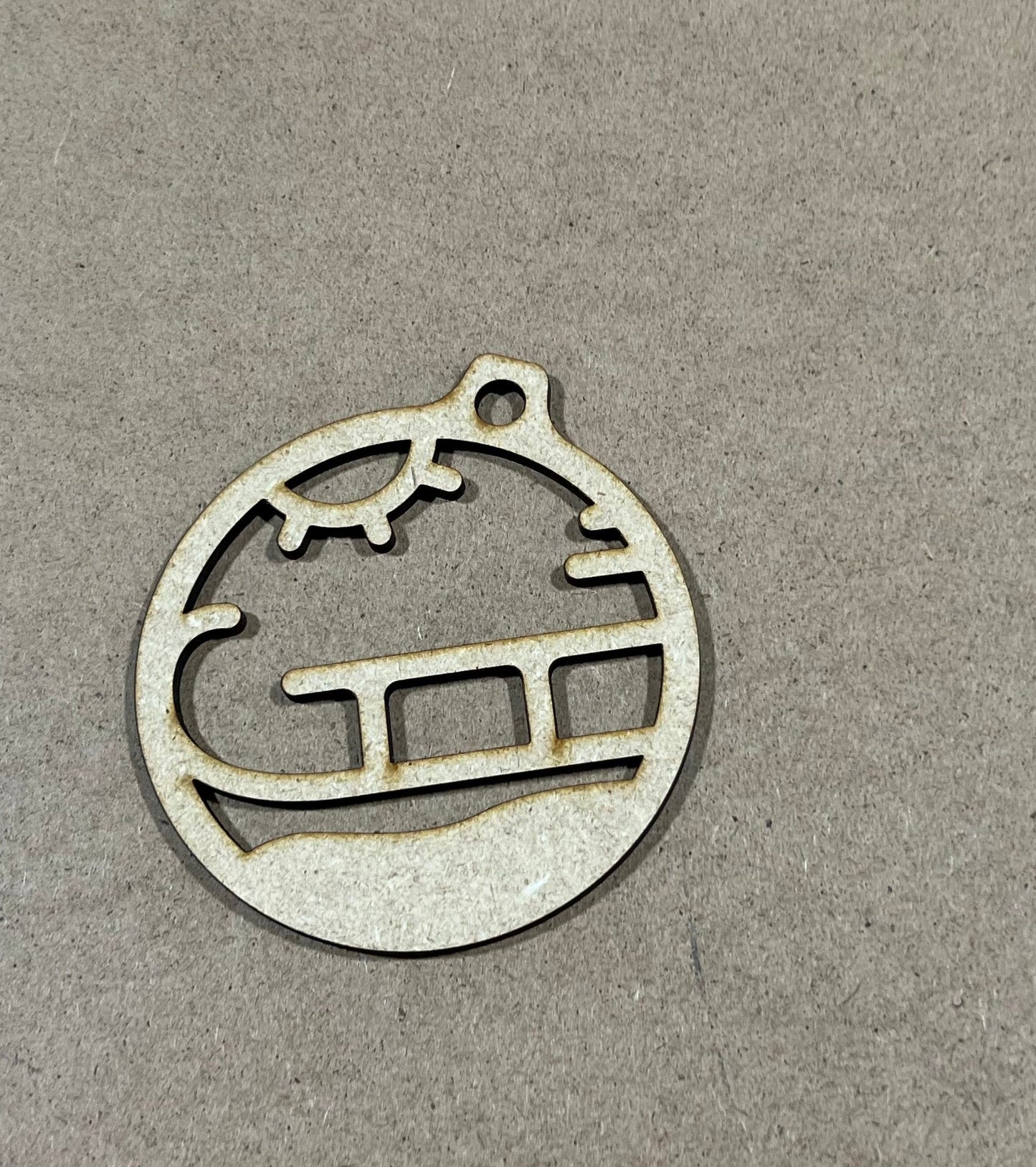 Sleigh Ornament, Laser Engraved Ornament , Christmas Ornament