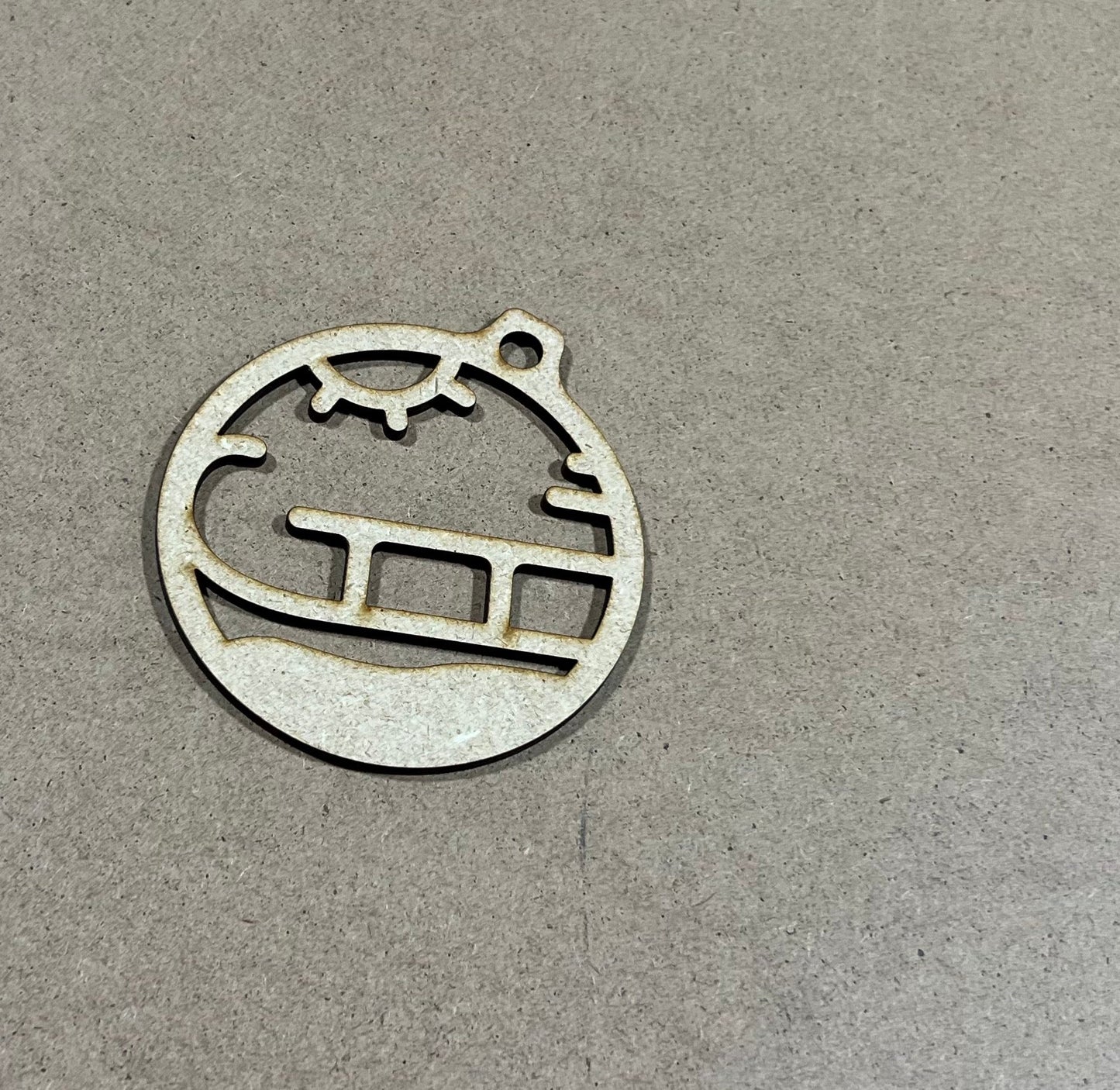 Sleigh Ornament, Laser Engraved Ornament , Christmas Ornament