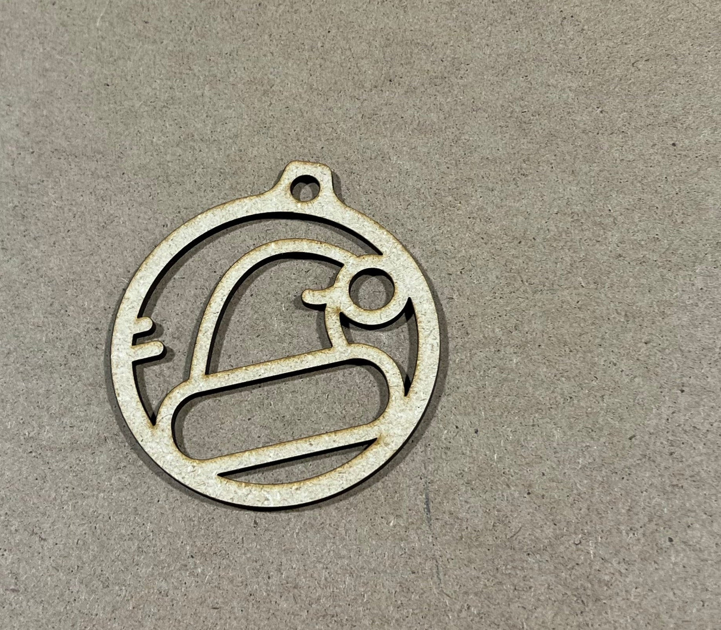 Christmas Hat Ornament, Laser Engraved Ornament , Christmas Ornament
