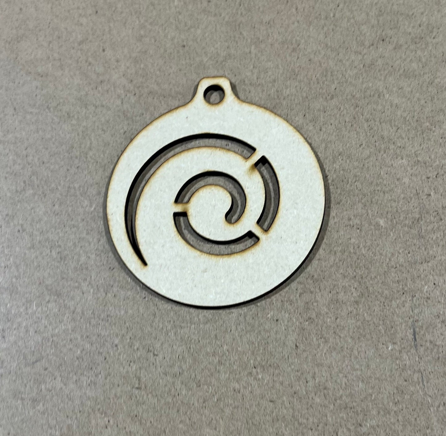 Abstract Ornament , Laser Engraved Ornament , Christmas Ornament