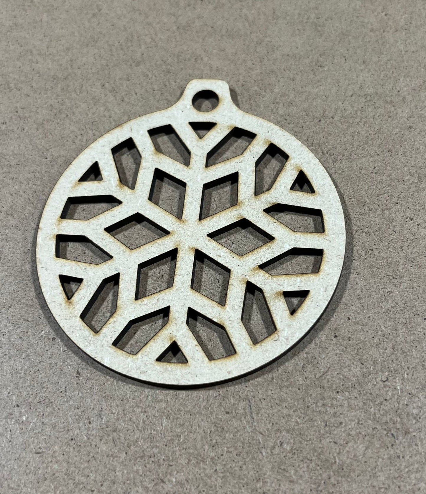 Snowflake Ornament , Laser Engraved Ornament , Christmas Ornament