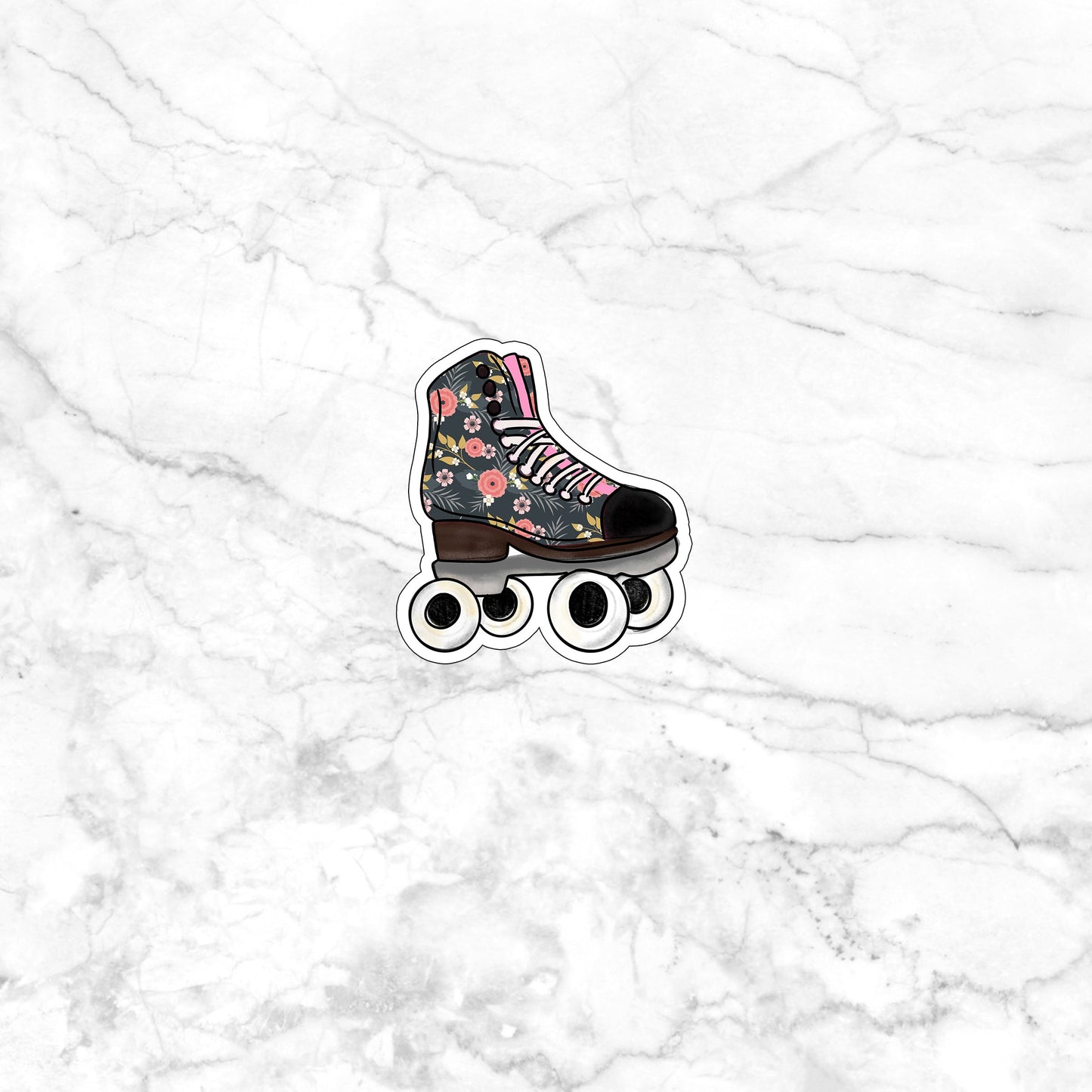 Flower Roller Skate Sticker