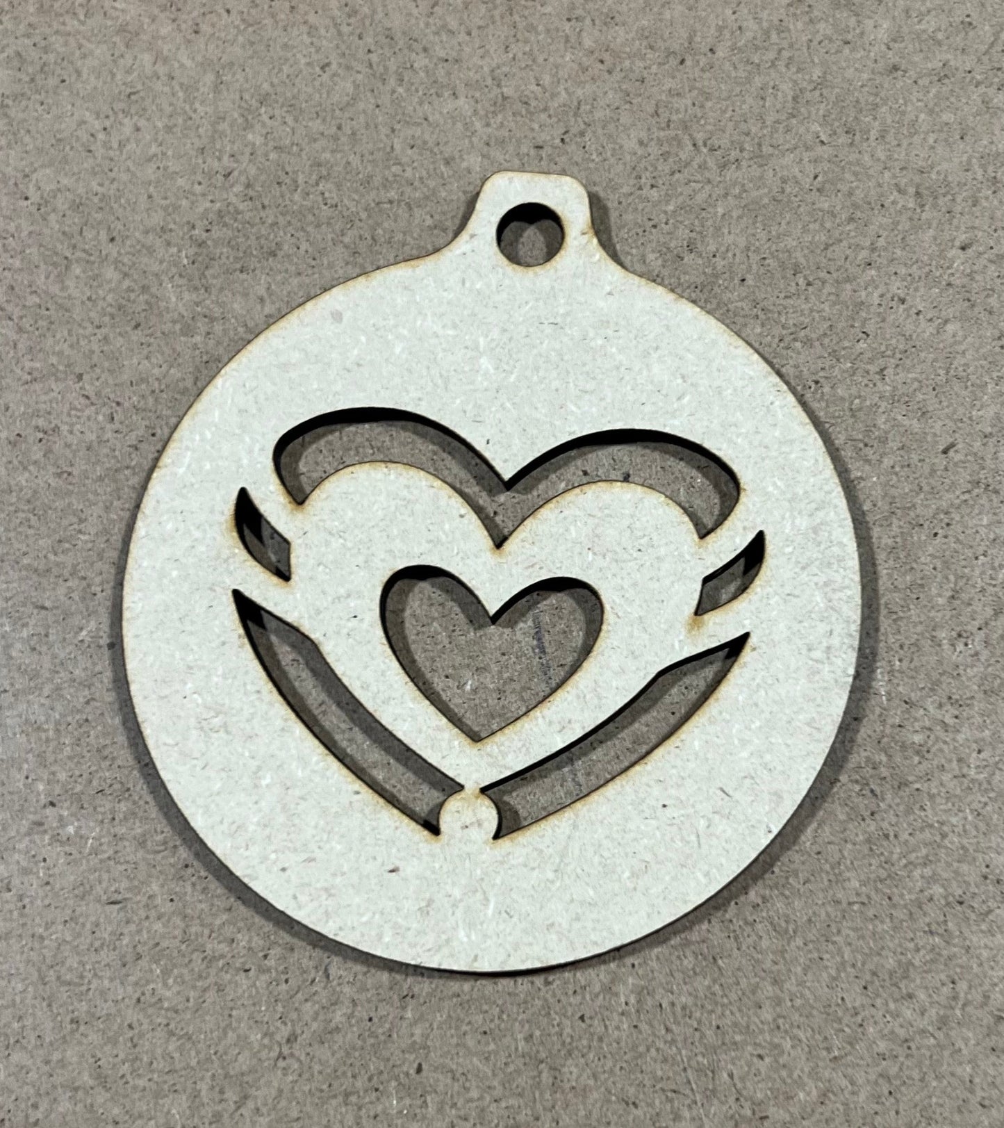 Heart Ornament , Laser Engraved Ornament , Christmas Ornament