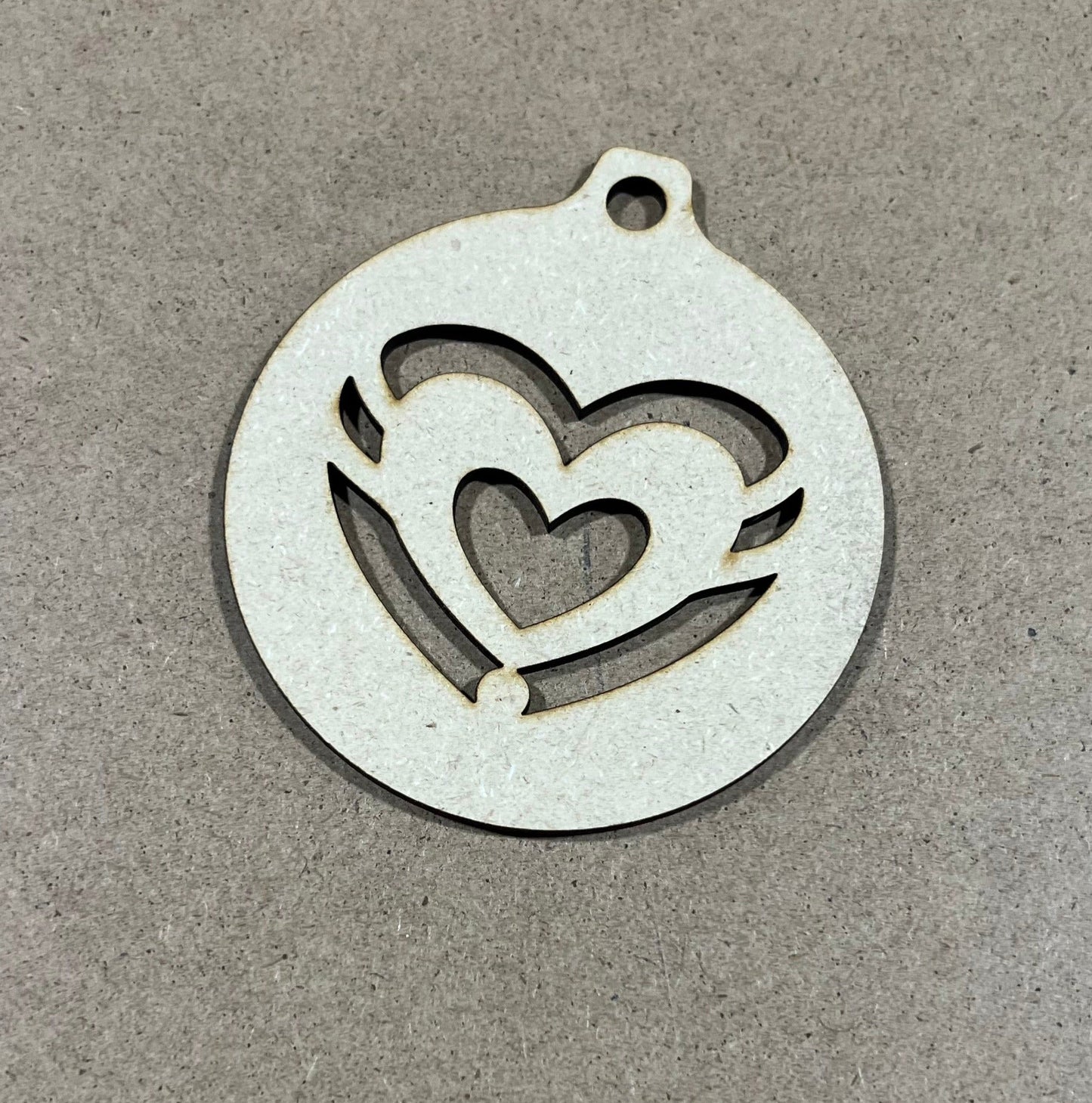 Heart Ornament , Laser Engraved Ornament , Christmas Ornament