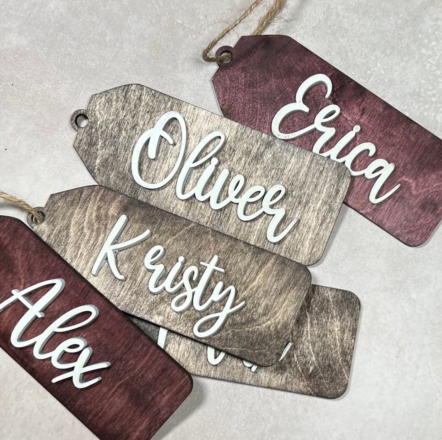 Stocking Tags, Personalized Stocking Tags, Wooden Tags, Wooden Gift Tags, Custom Name Tag