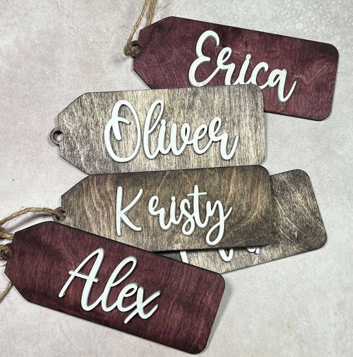 Stocking Tags, Personalized Stocking Tags, Wooden Tags, Wooden Gift Tags, Custom Name Tag