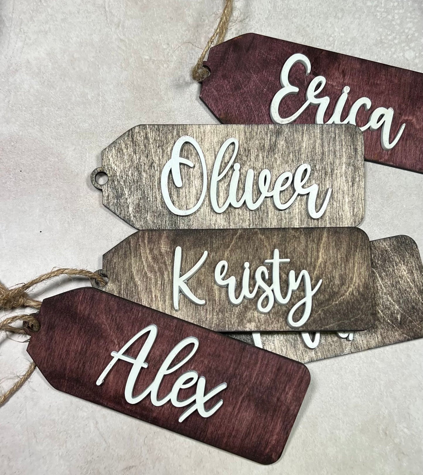 Stocking Tags, Personalized Stocking Tags, Wooden Tags, Wooden Gift Tags, Custom Name Tag