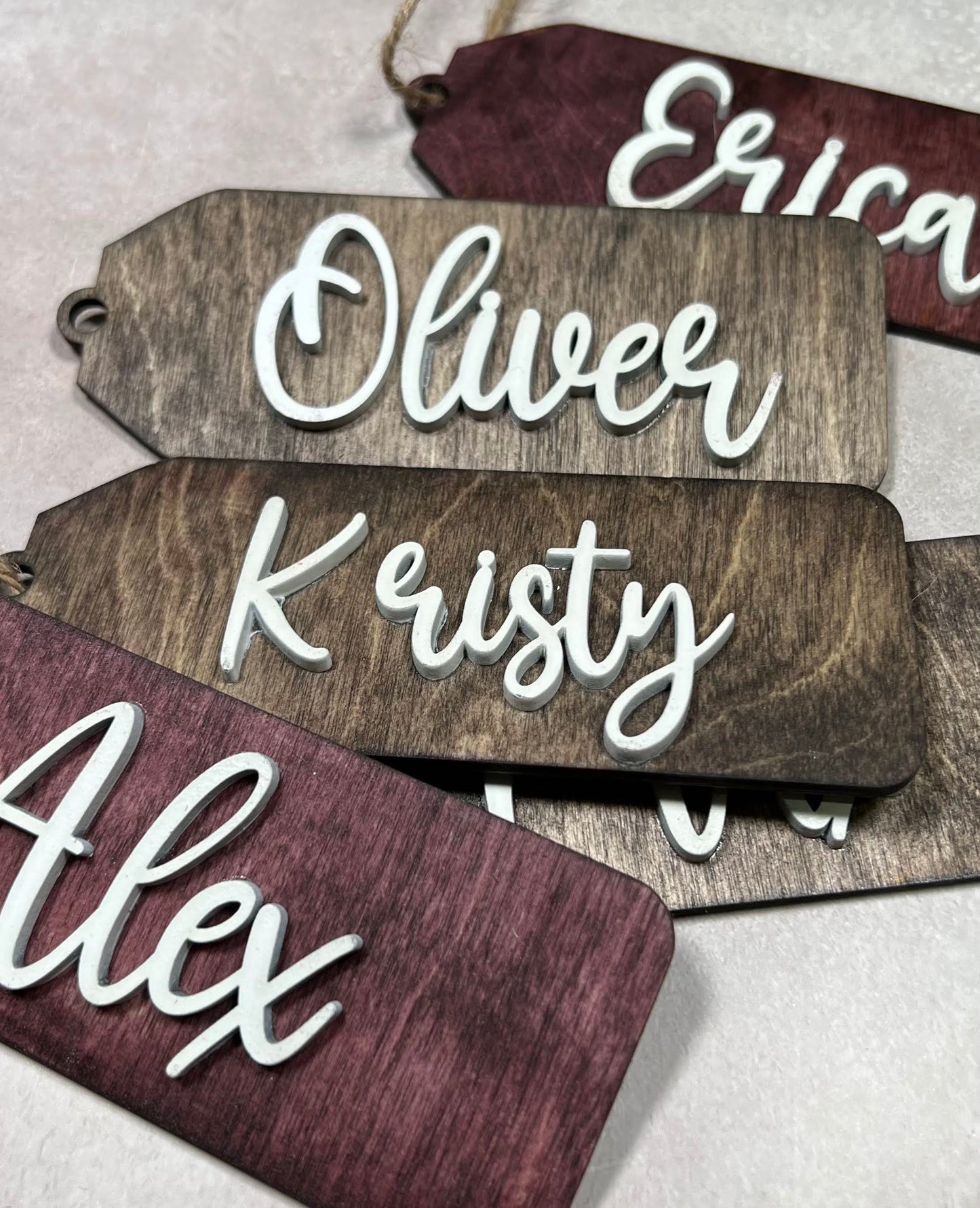 Stocking Tags, Personalized Stocking Tags, Wooden Tags, Wooden Gift Tags, Custom Name Tag