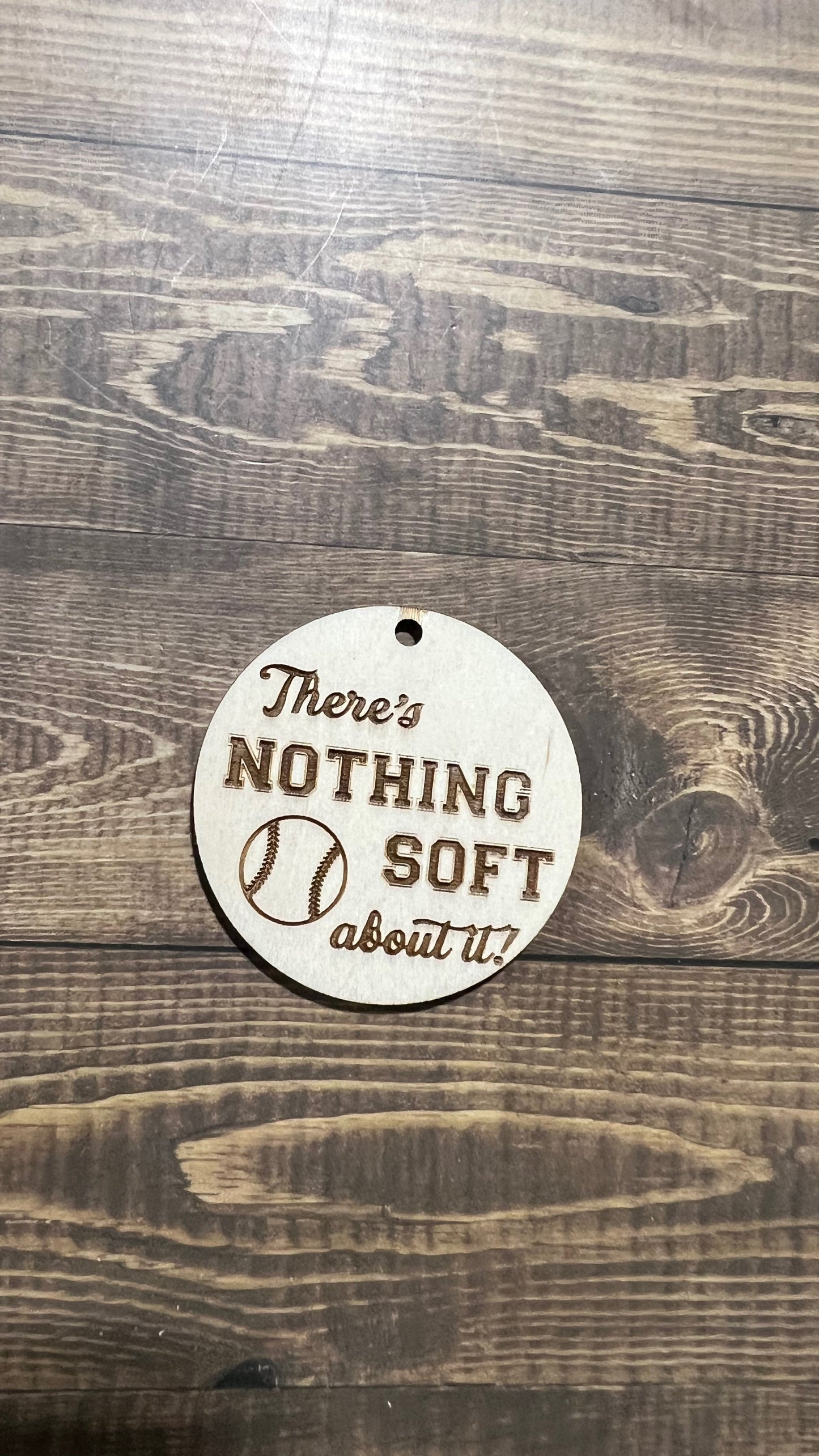 There's Nothing Soft About it Keychain, Baseball Keychains