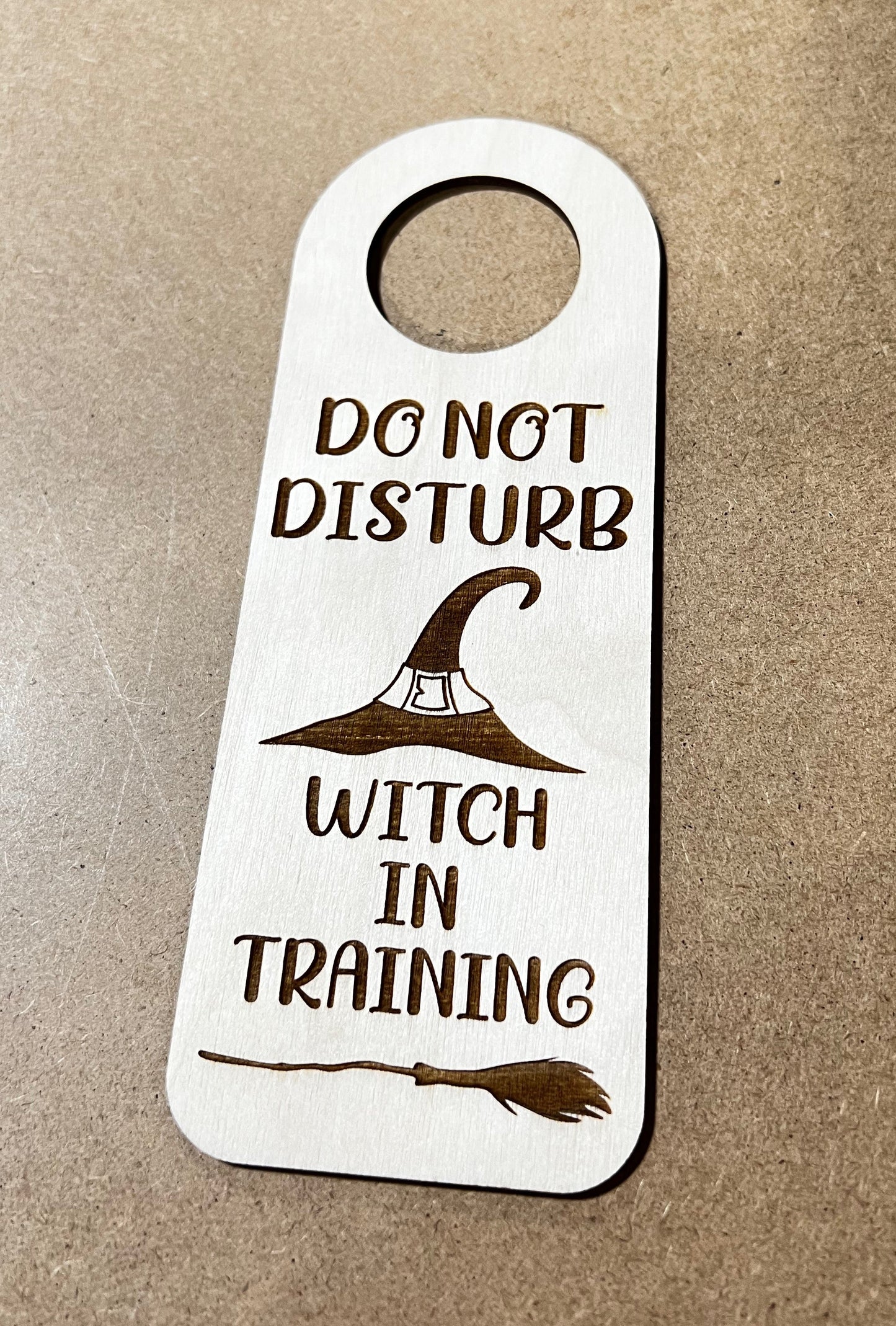 Do Not Disturb - Witch in Training, Wooden Door Sign, Door Hanger
