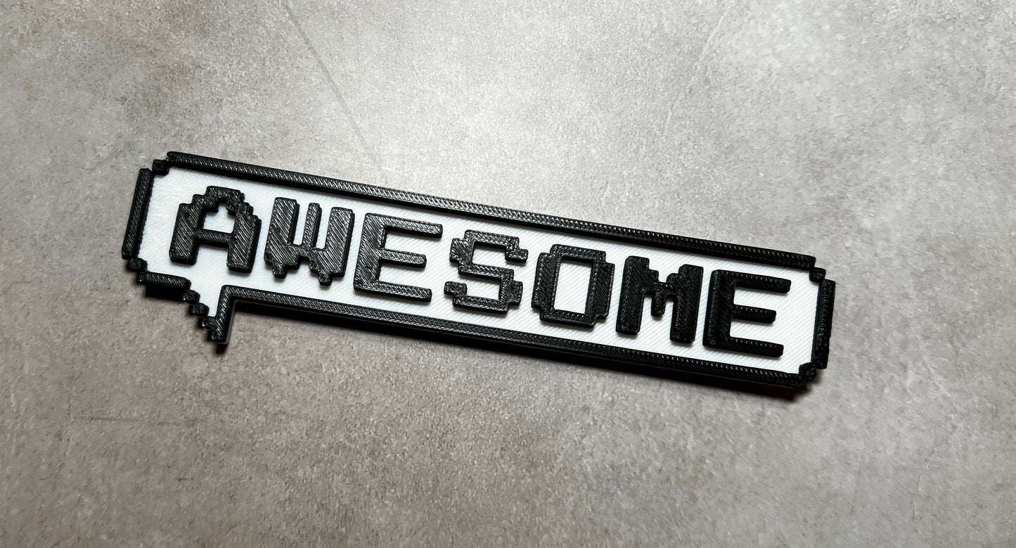 3D Printed -Bit Speech Bubble,  Name Plate, Customizable Speech Bubble