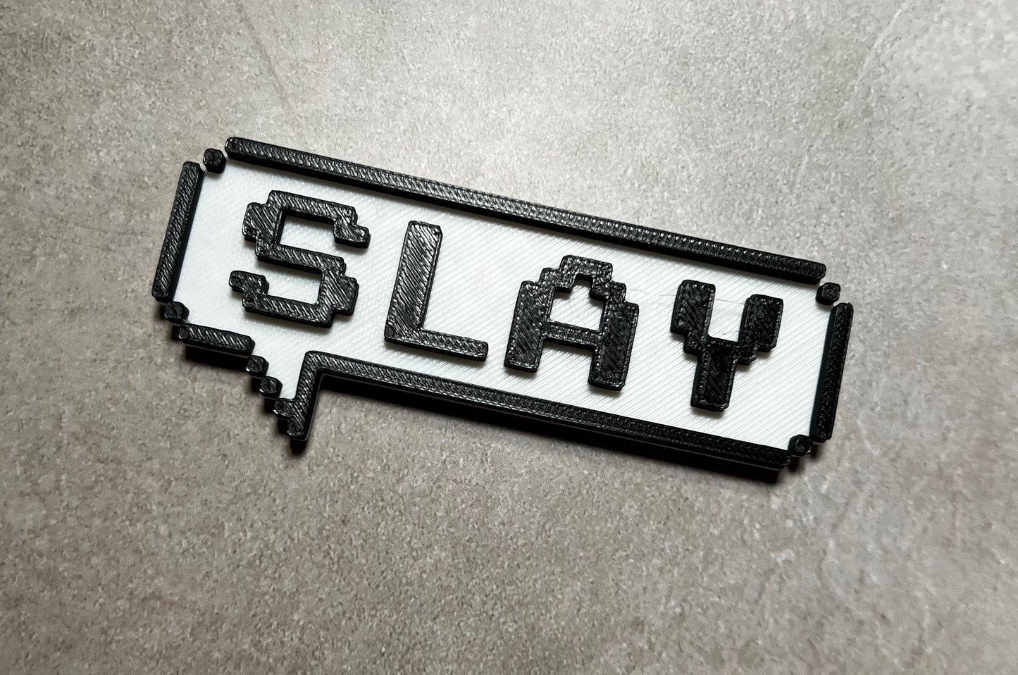 3D Printed -Bit Speech Bubble,  Name Plate, Customizable Speech Bubble