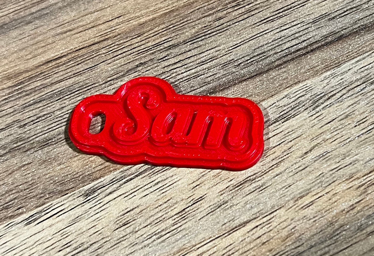 3D Printed Personalized Keychain, 3D Printed with your choice of text. Bag Tag, Keychain gift