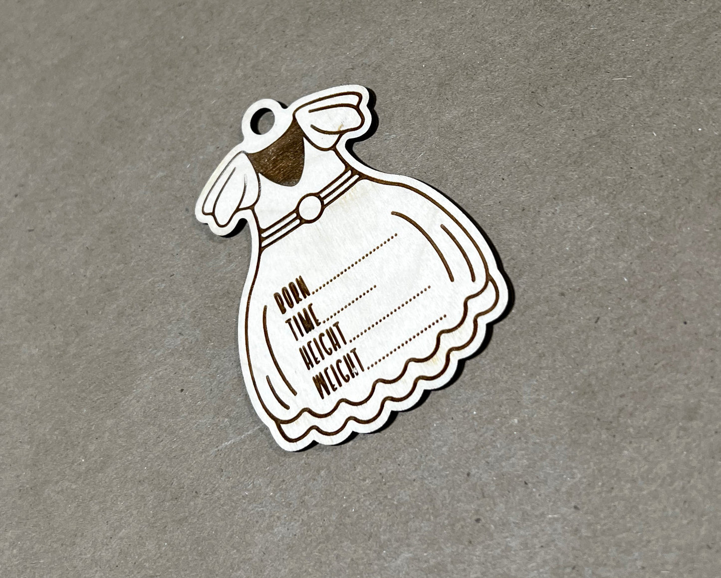 Birth Announcement Sign, Unique Birth Announcement, Dress - Baby Announcement