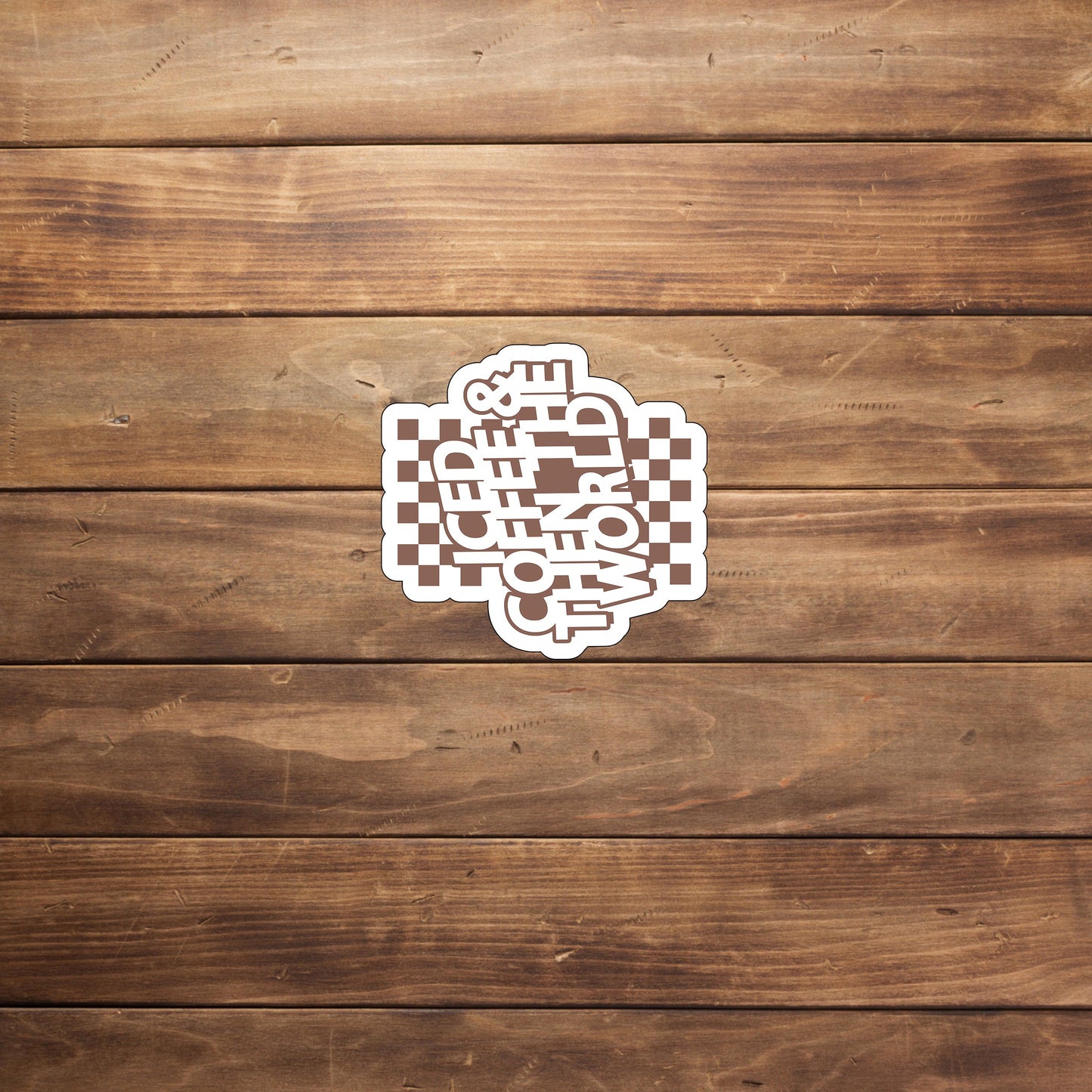 Iced Coffee Sticker, Vinyl sticker, laptop sticker, Tablet sticker