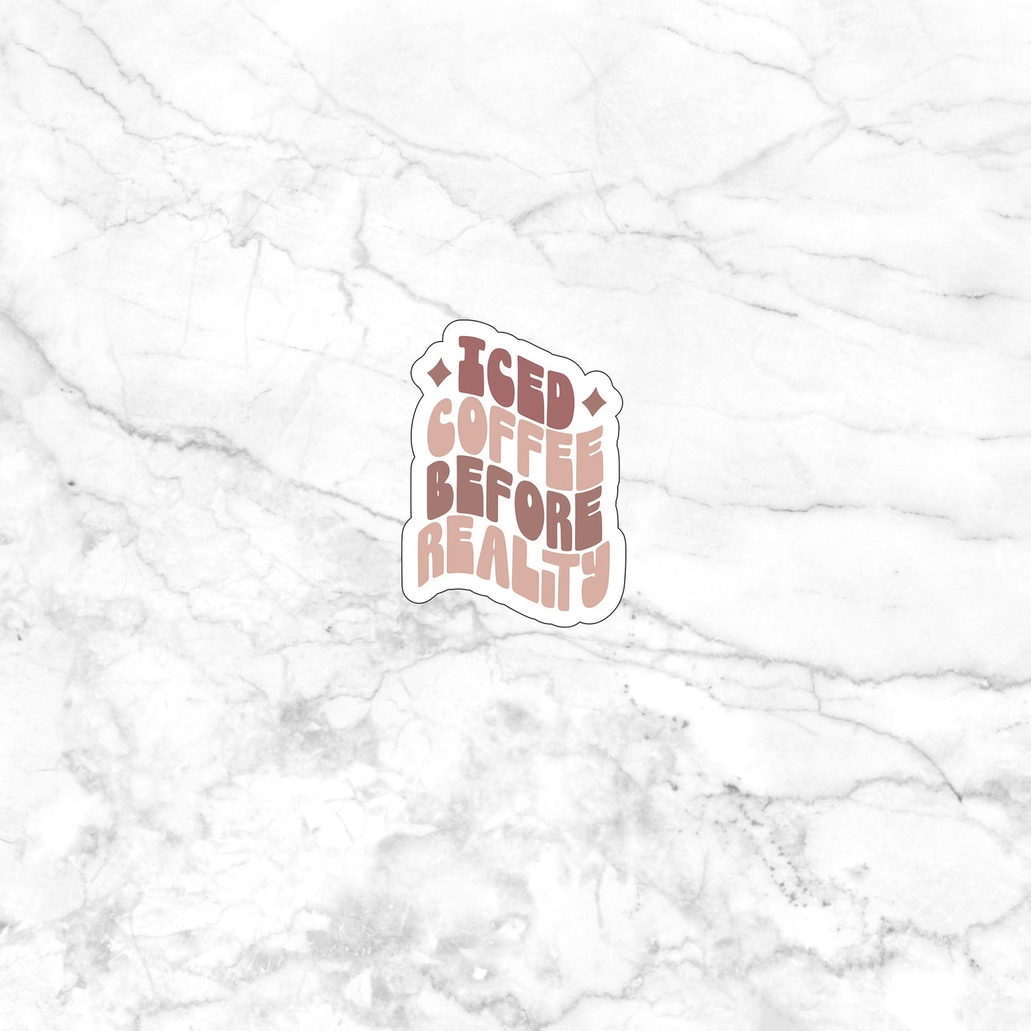 Iced Coffee Sticker, Vinyl sticker, laptop sticker, Tablet sticker