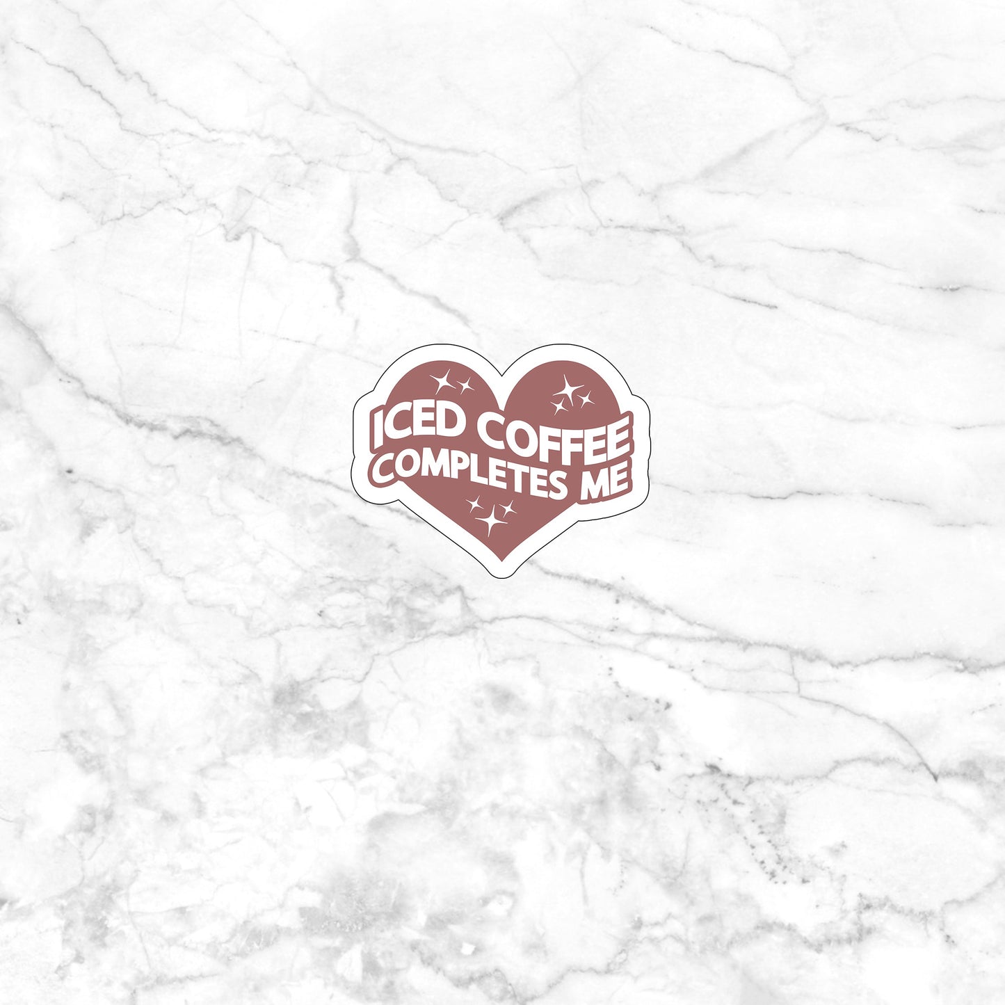 Iced Coffee Sticker, Vinyl sticker, laptop sticker, Tablet sticker