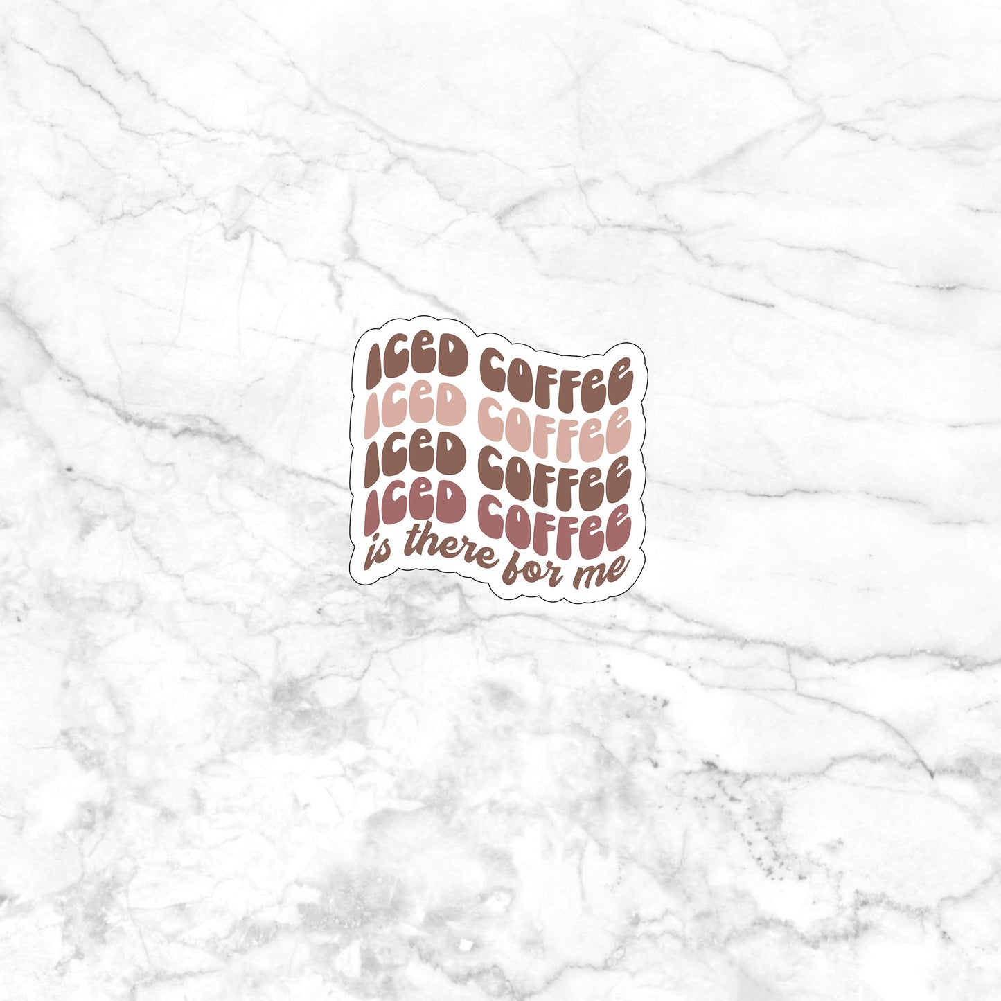 Iced Coffee Sticker, Vinyl sticker, laptop sticker, Tablet sticker