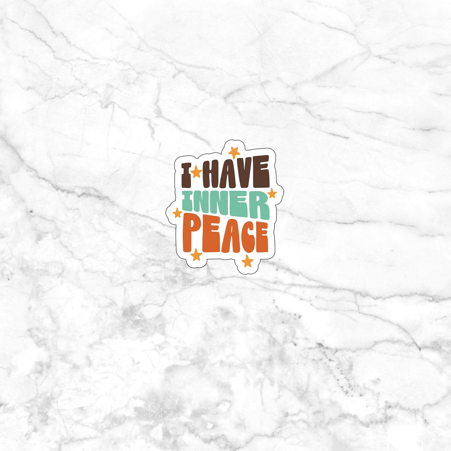 I have inner peace Sticker, Vinyl sticker, laptop sticker, Tablet sticker
