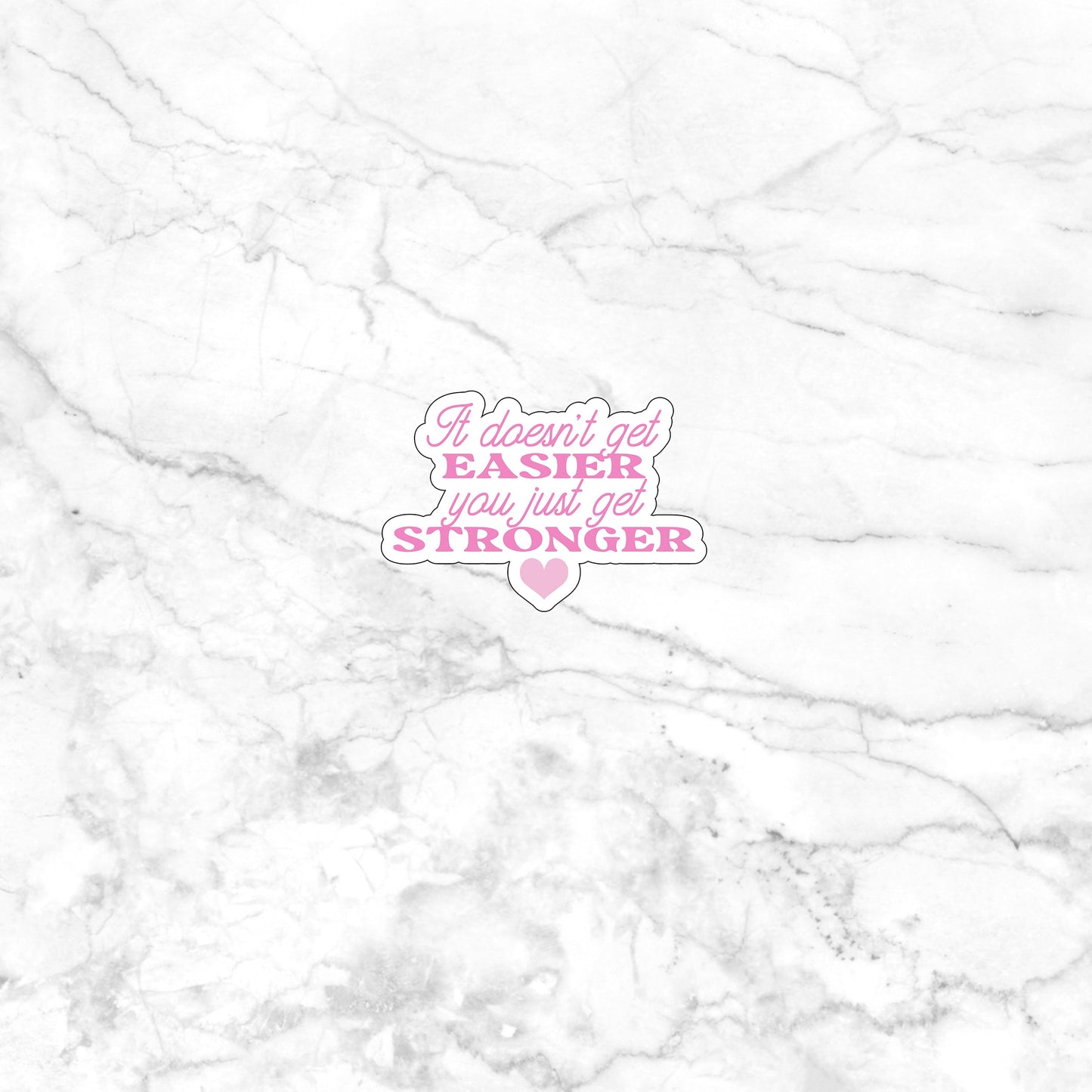 It doesn't get easier you just get stronger Sticker, Vinyl sticker, laptop sticker, Tablet sticker