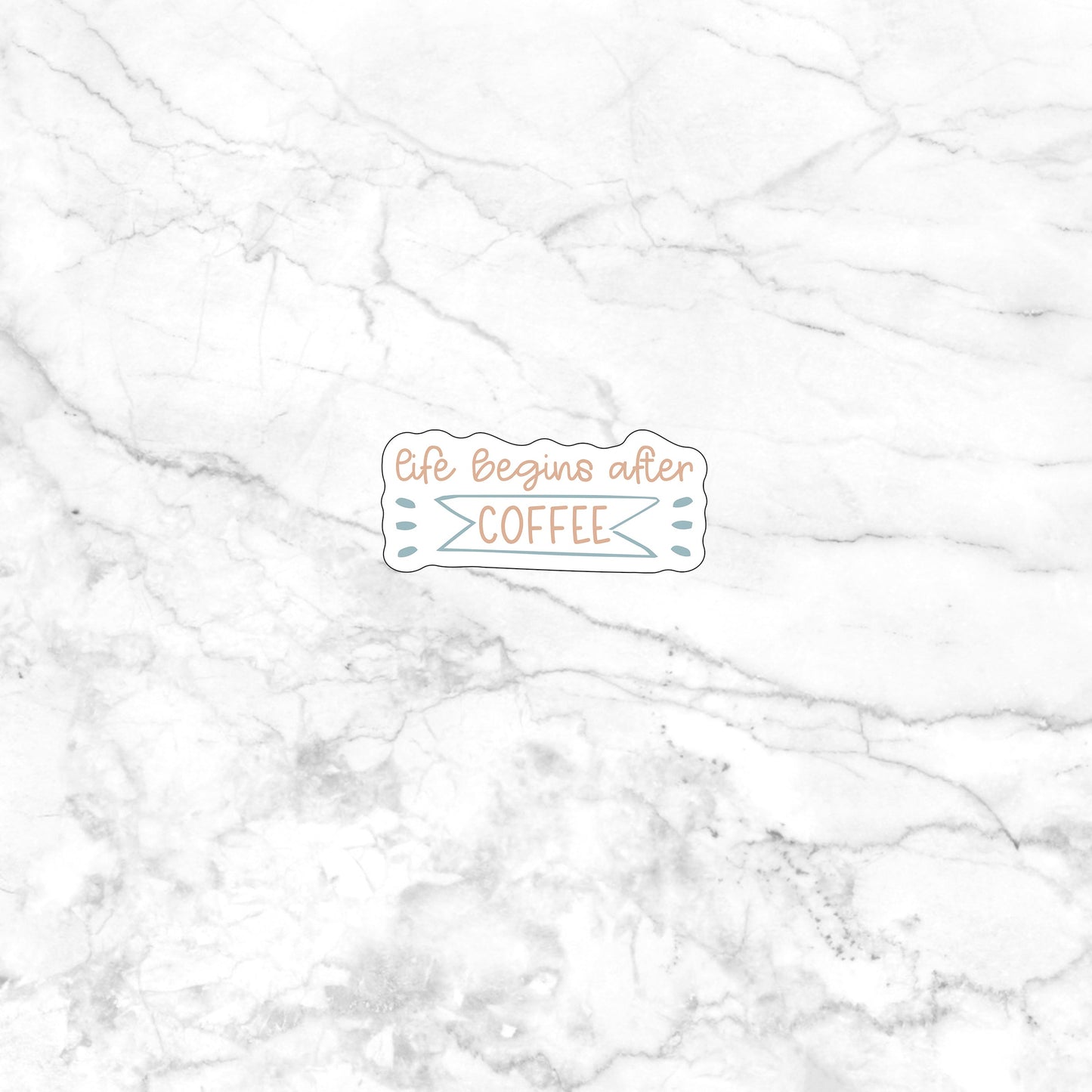 Life begins after coffee Sticker