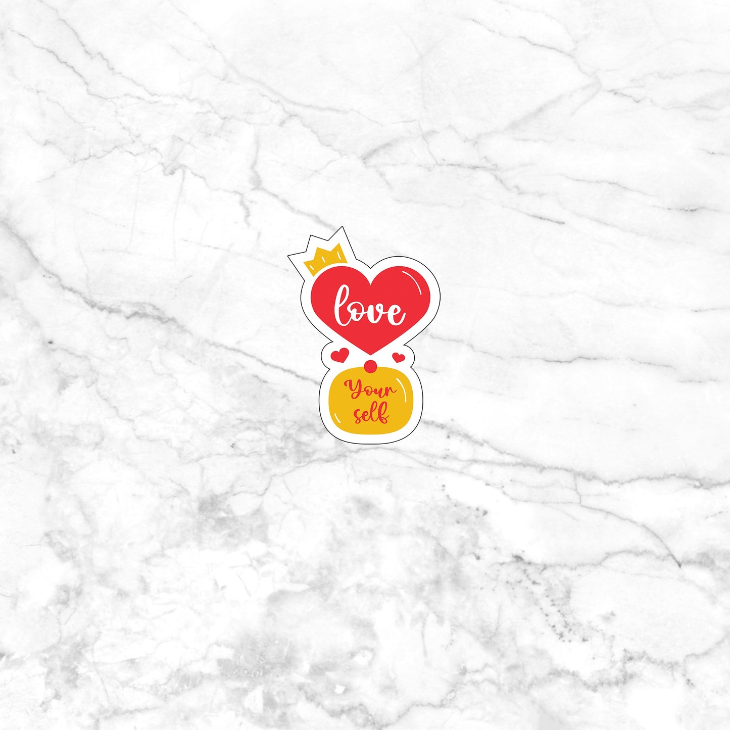 Love With Heart Sticker