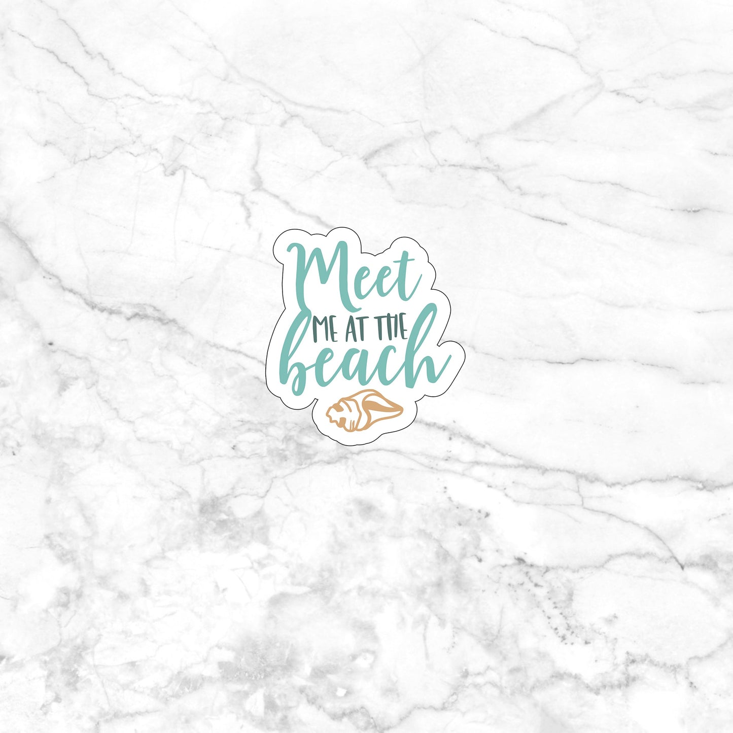 Meet me at the beach Sticker, Vinyl sticker, laptop sticker, Tablet sticker
