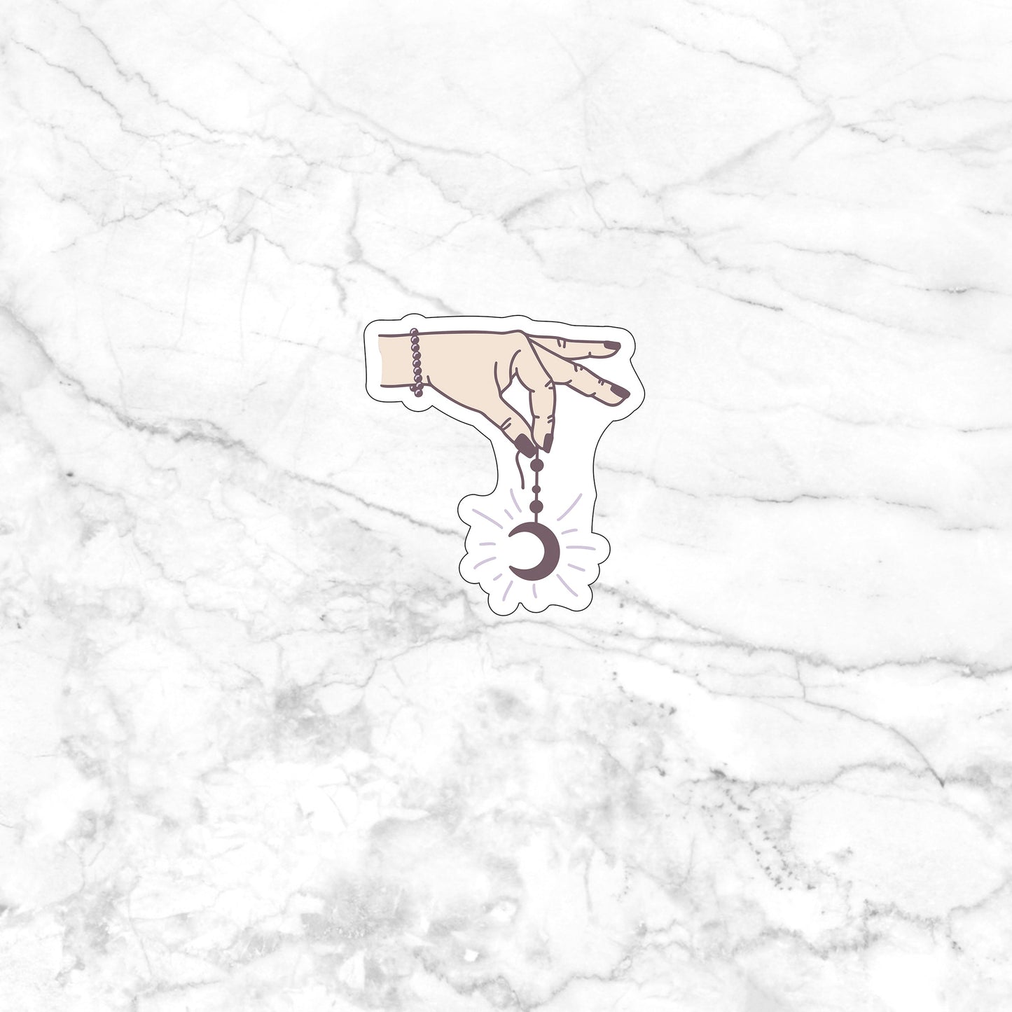 Moon in Hand Sticker