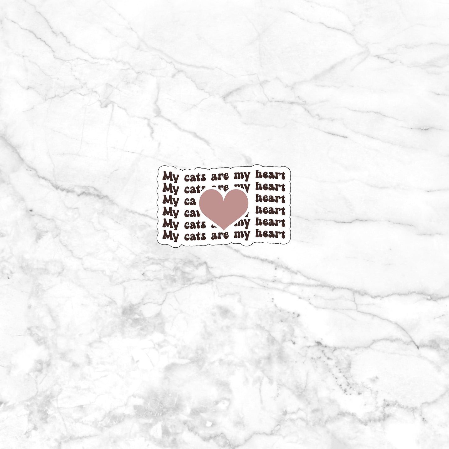 My cats are my heart Sticker, Vinyl sticker, laptop sticker, Tablet sticker