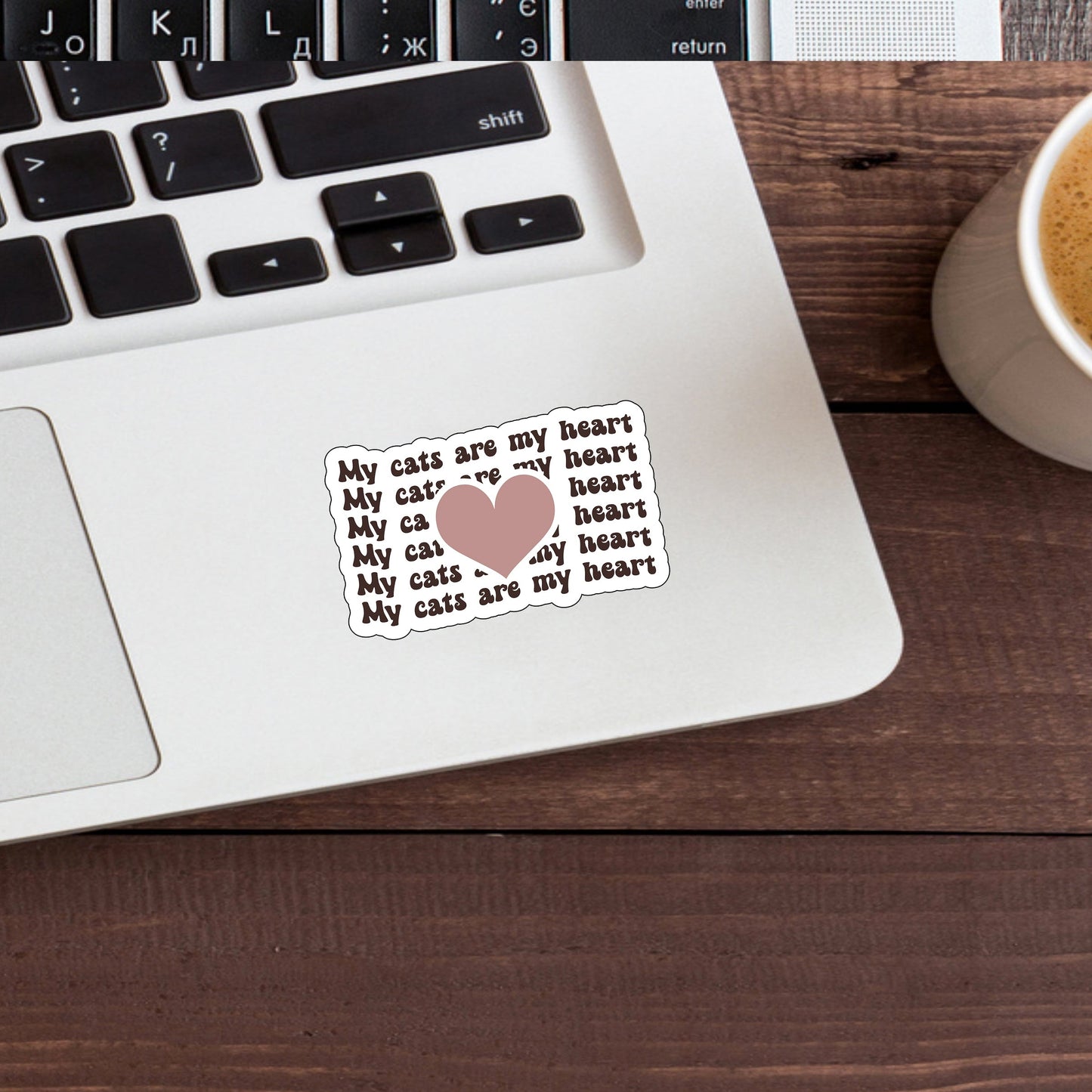 My cats are my heart Sticker, Vinyl sticker, laptop sticker, Tablet sticker