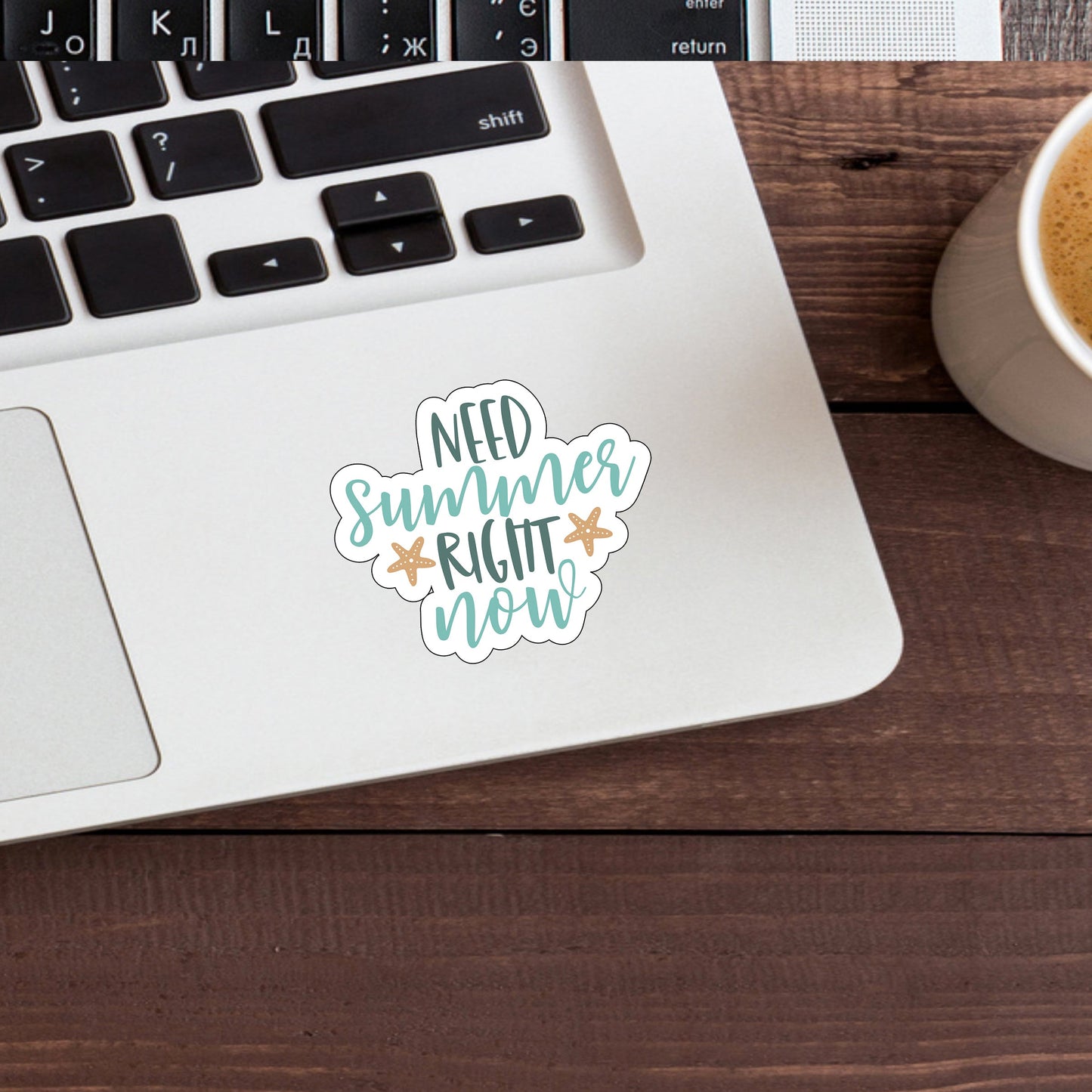 Summer Sticker, Vinyl sticker, laptop sticker, Tablet sticker