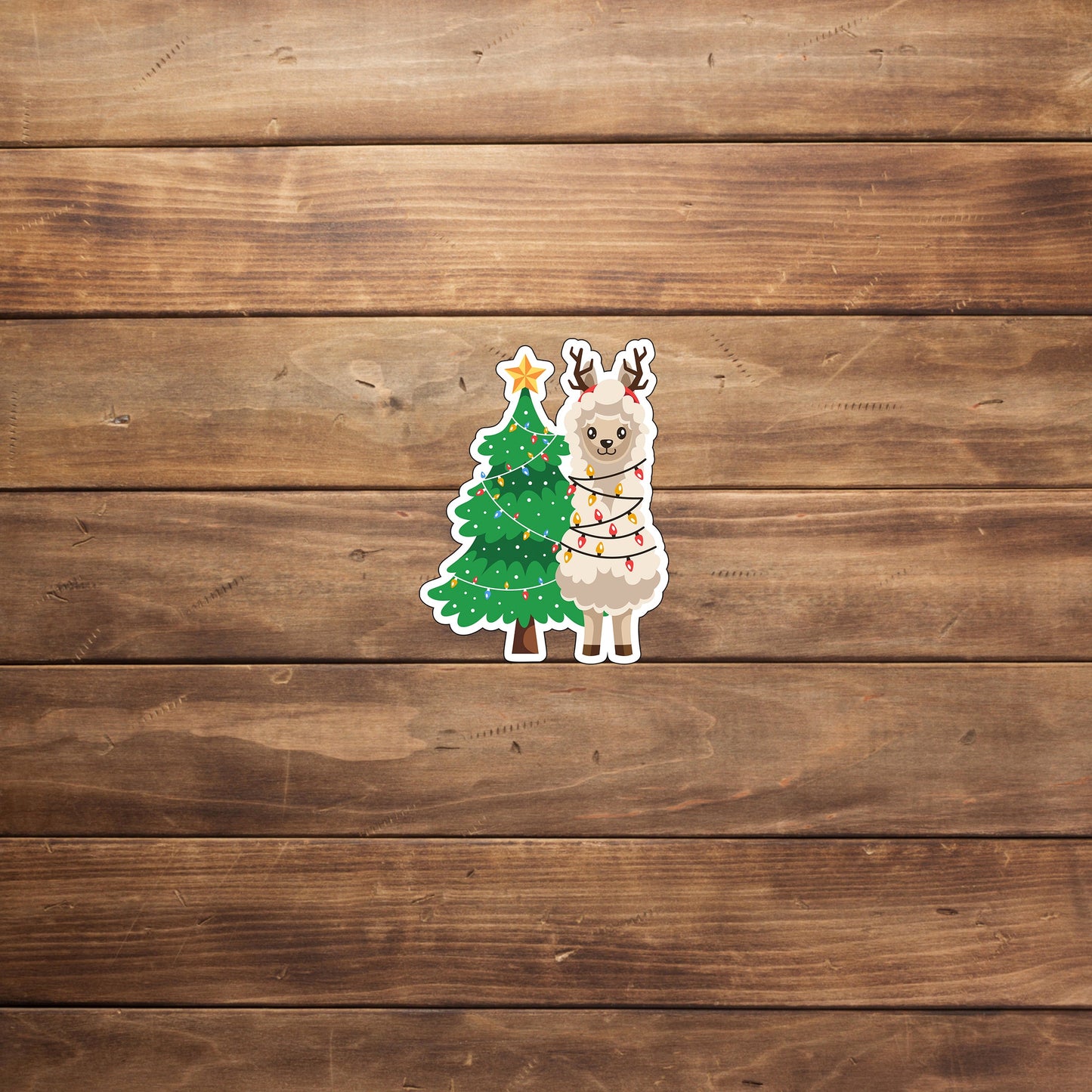 New Year Llama For Sticker