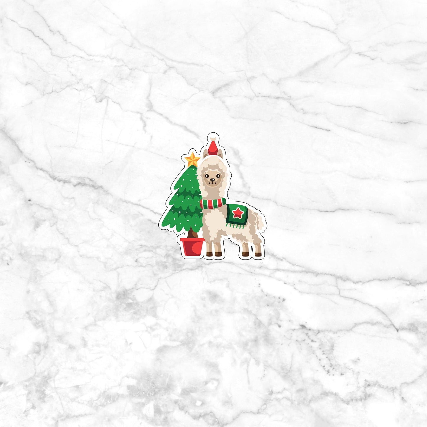 New Year Llama For Sticker